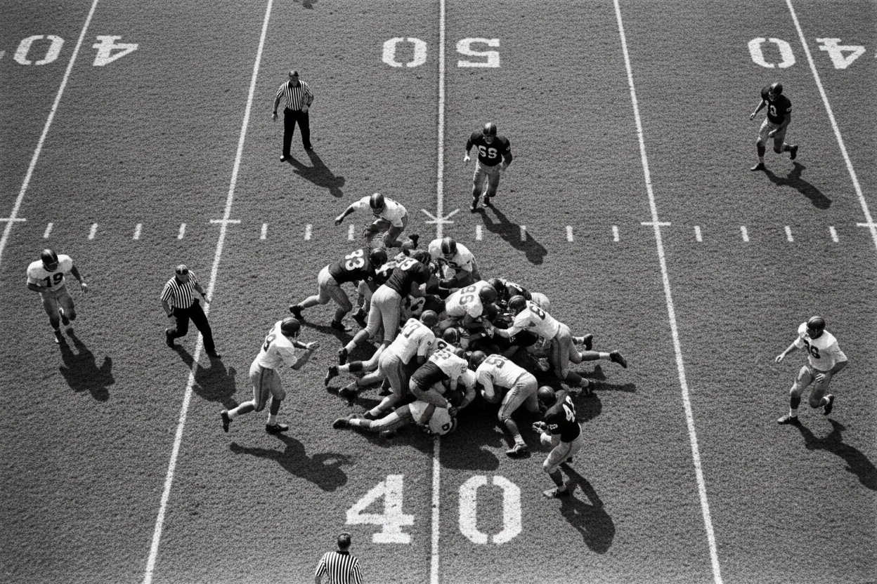 Athens, GA - Overhead Football Action