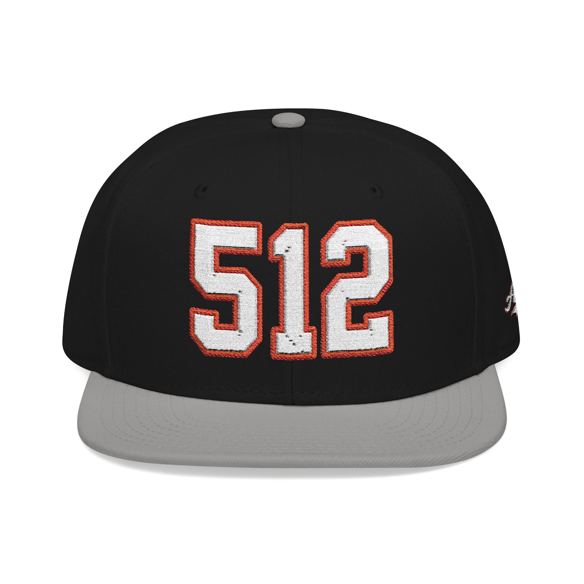 512 white embroidered snapback hat vintage varsity style – 318 Supply Co.