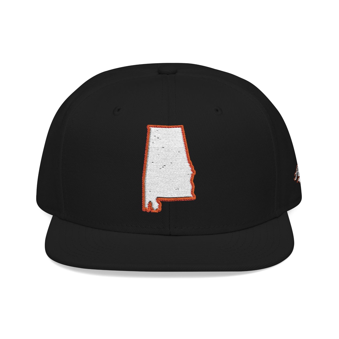Alabama state outline white embroidered snapback hat – 318 Supply Co.