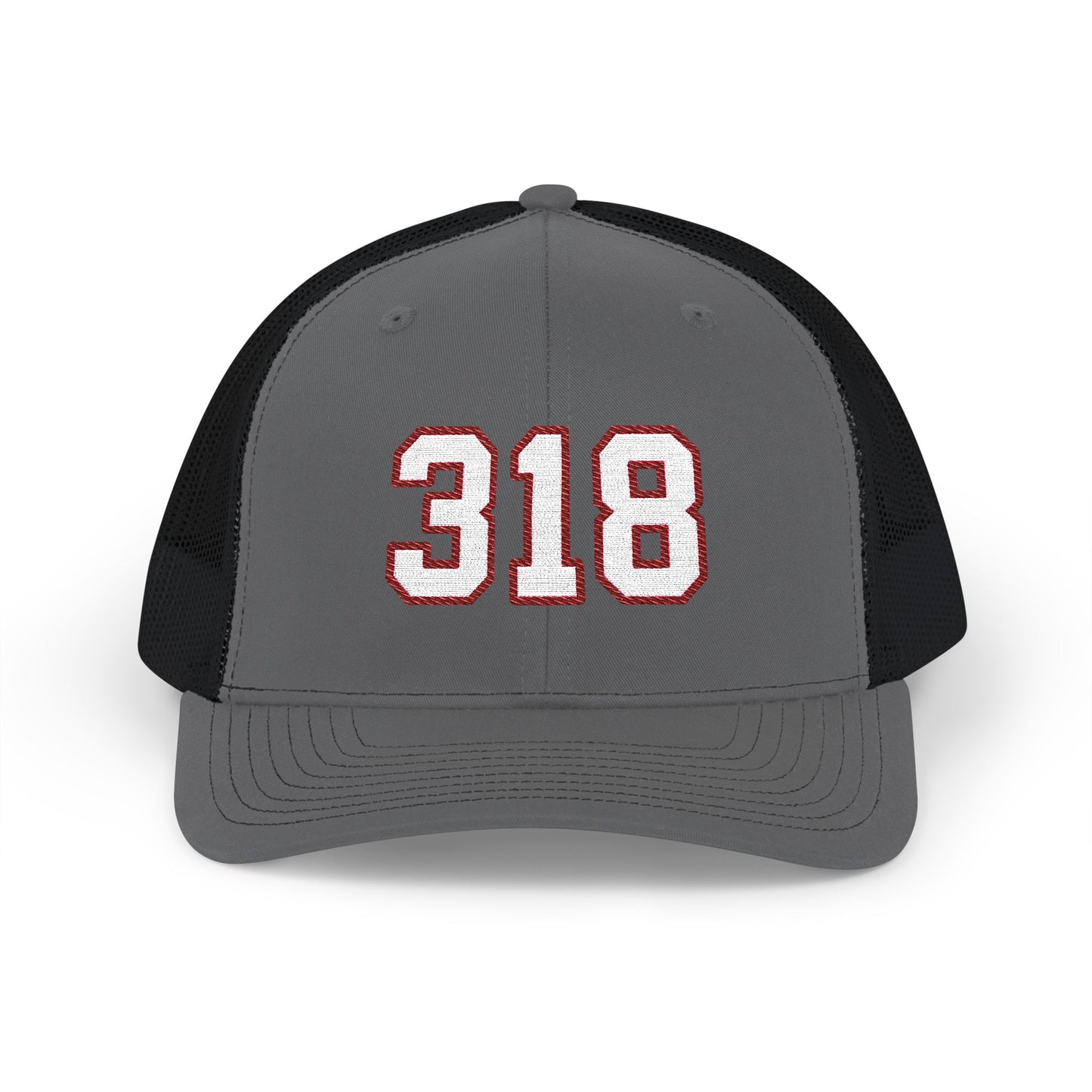 318 white embroidered mesh trucker snapback hat – 318 Supply Co.