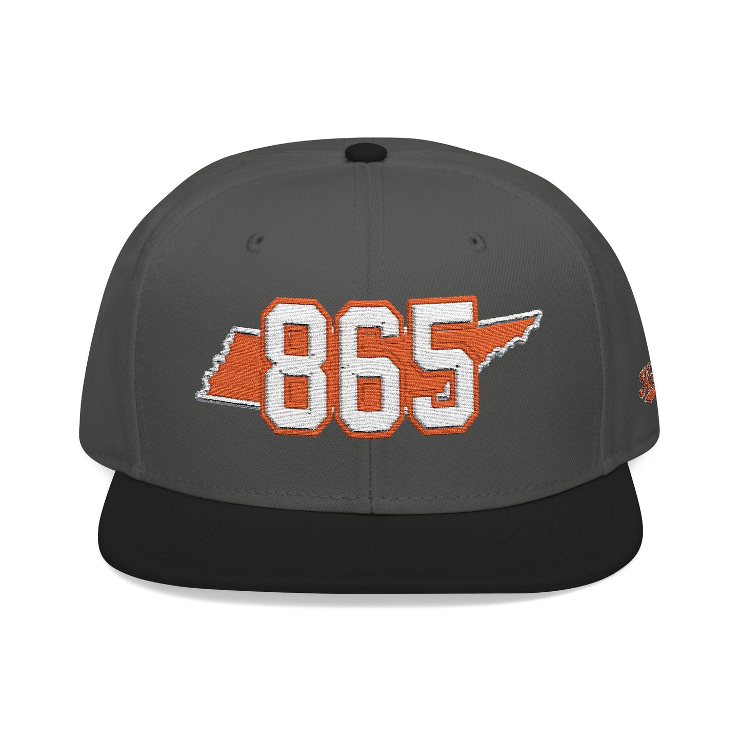 Tennessee Snapback Hat — Orange Embroidered State Outline Cap
