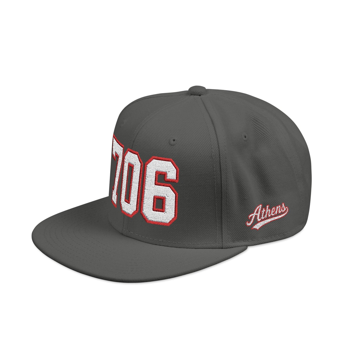 706 white embroidered snapback hat vintage varsity style – 318 Supply Co.