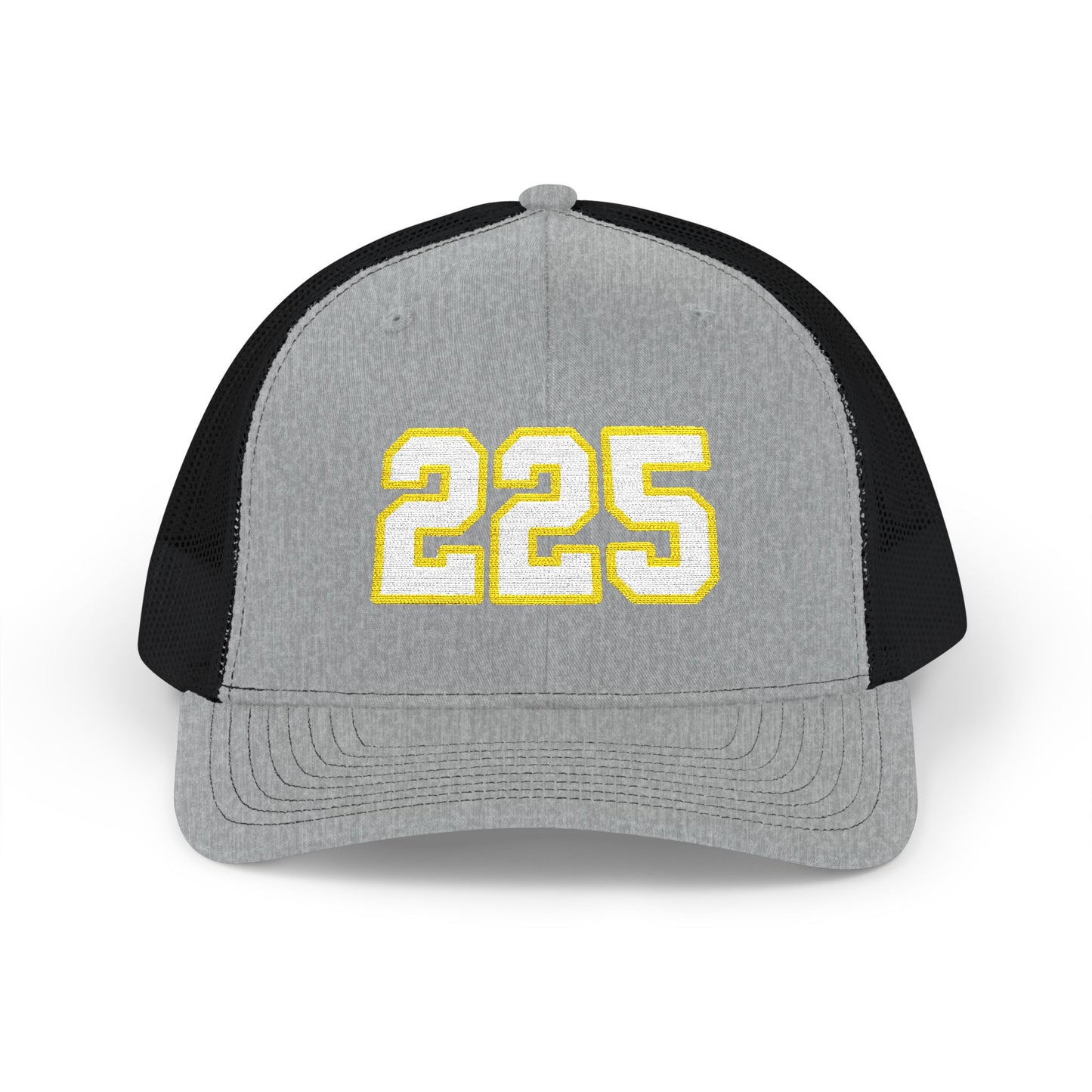 225 white embroidered mesh trucker snapback hat – 318 Supply Co.