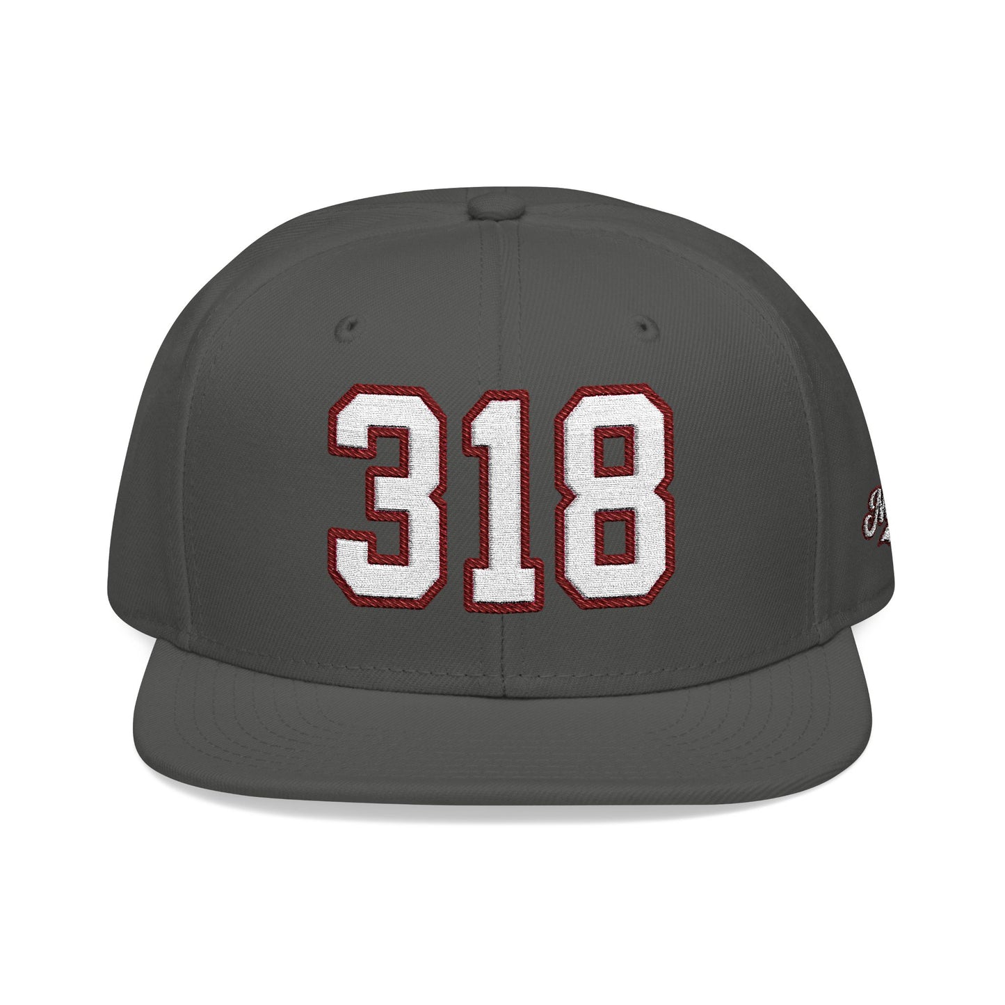 318 white embroidered snapback hat vintage varsity style – 318 Supply Co.