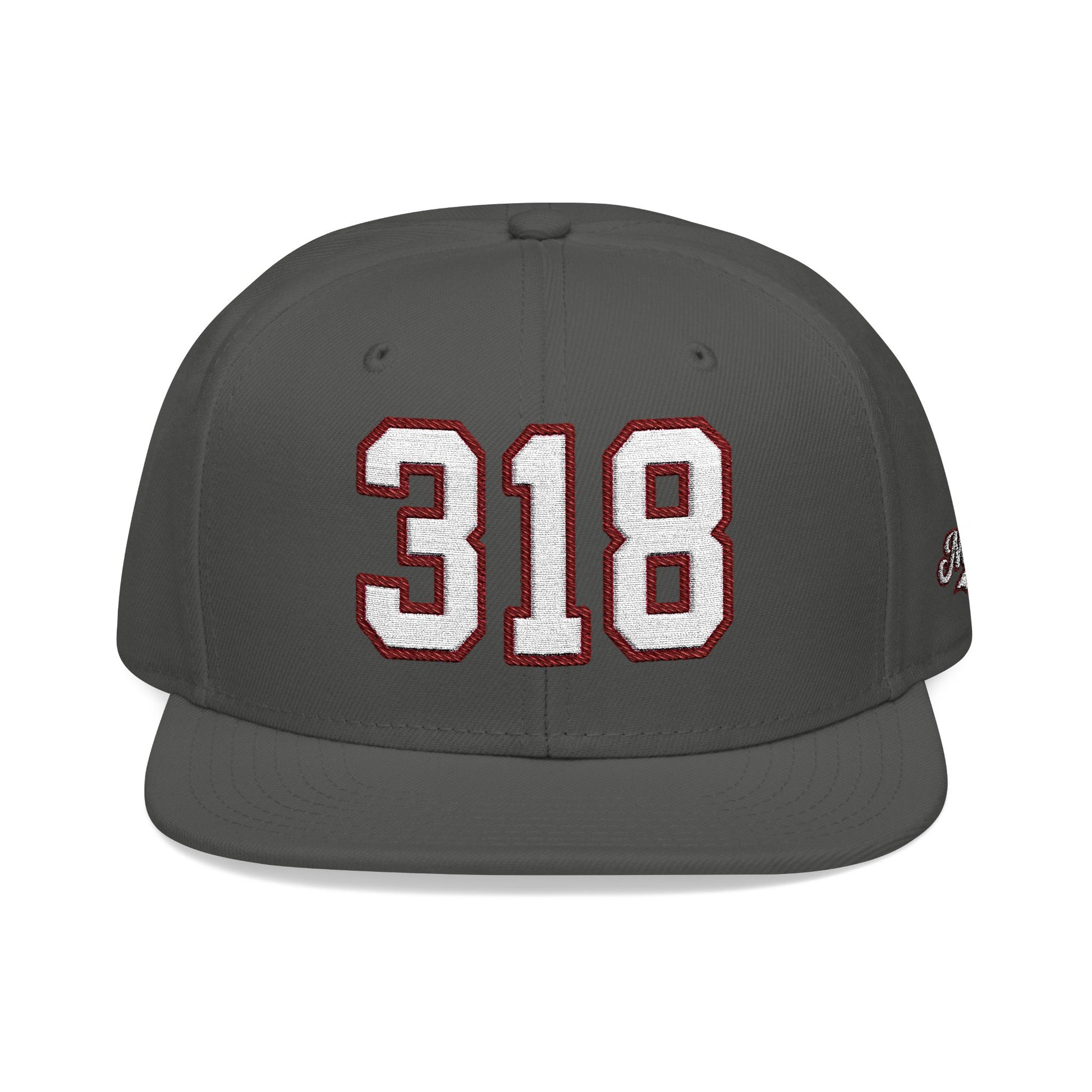 318 white embroidered snapback hat vintage varsity style – 318 Supply Co.