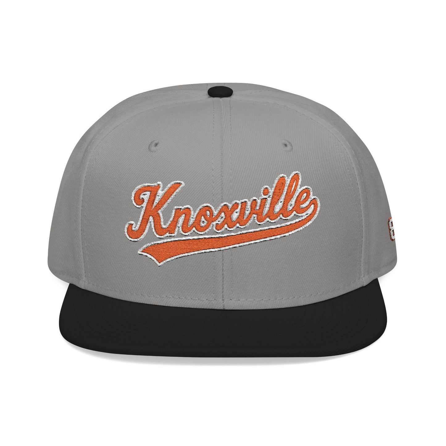 Gray and black cap with 'Knoxville' in orange on a white background