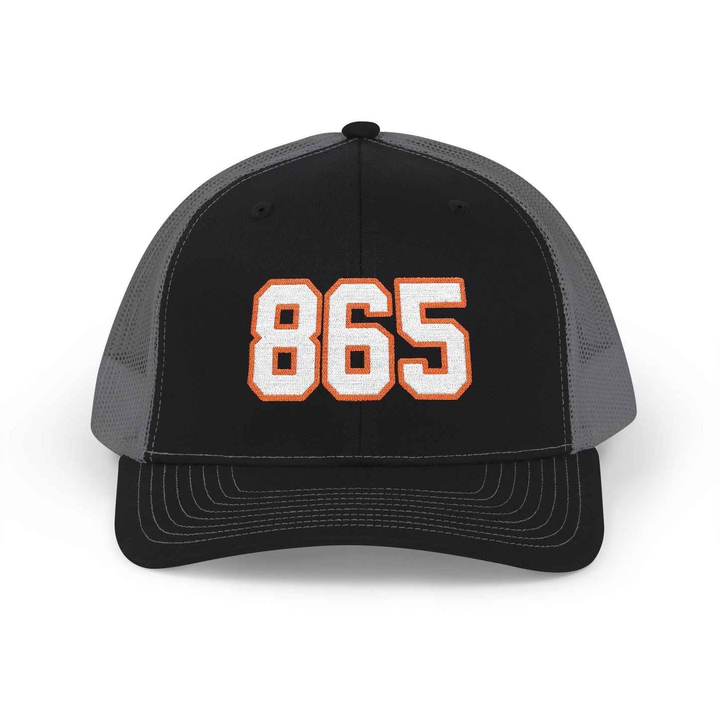 865 white embroidered mesh trucker snapback hat – 318 Supply Co.