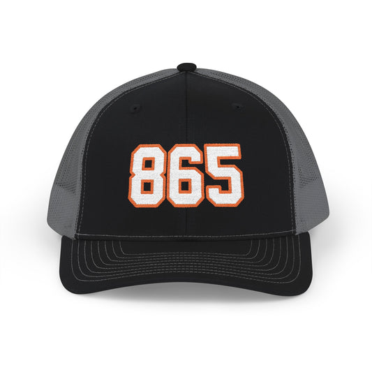 865 white embroidered mesh trucker snapback hat – 318 Supply Co.