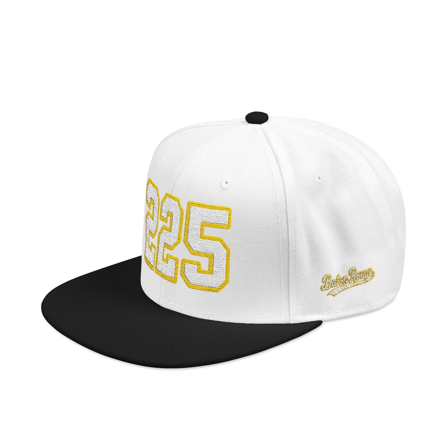 225 white embroidered snapback hat vintage varsity style – 318 Supply Co.