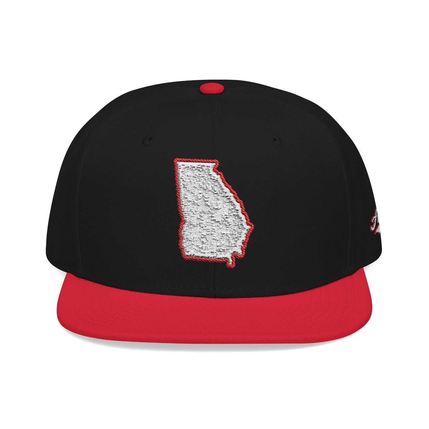Georgia state outline white embroidered snapback hat – 318 Supply Co.