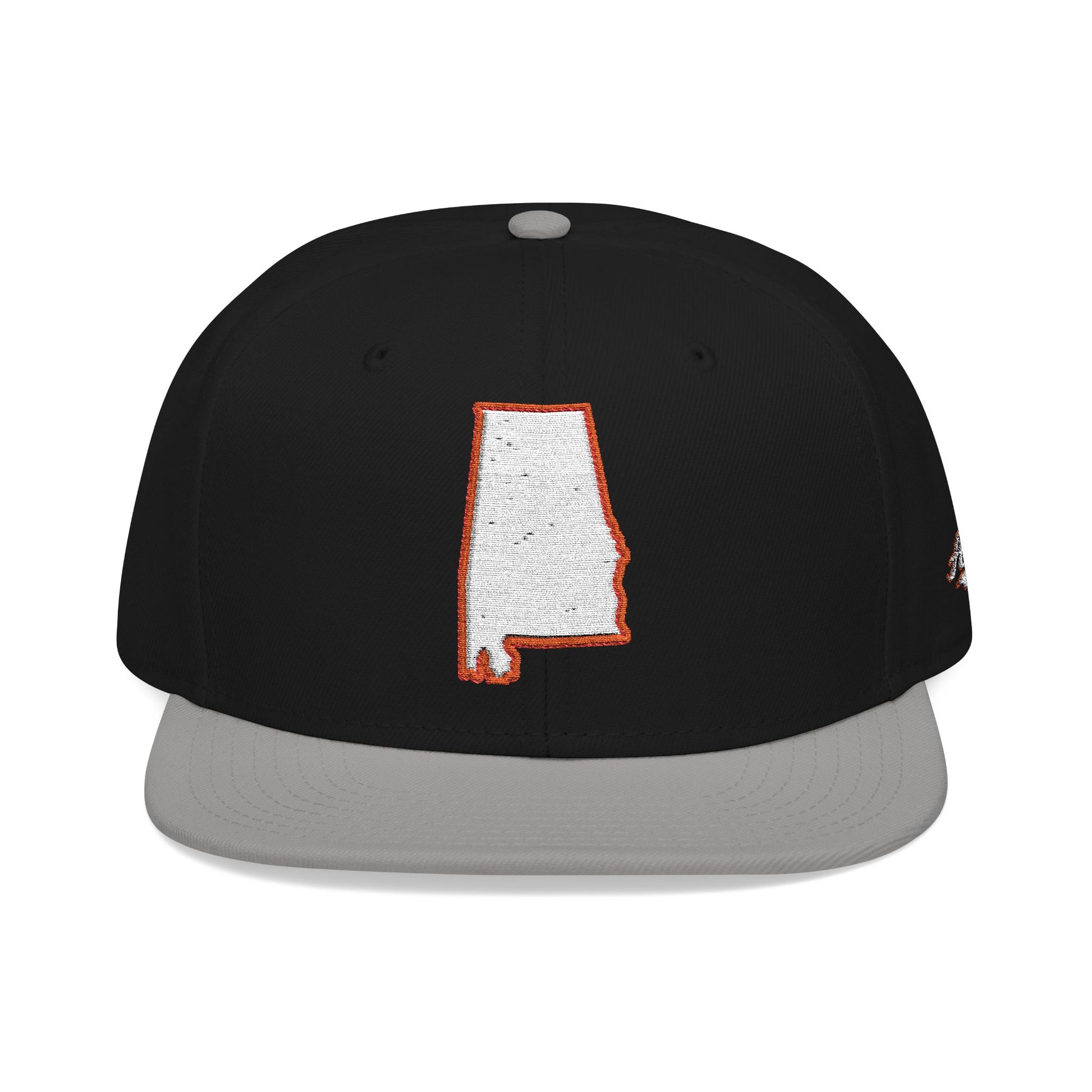 Alabama state outline white embroidered snapback hat – 318 Supply Co.