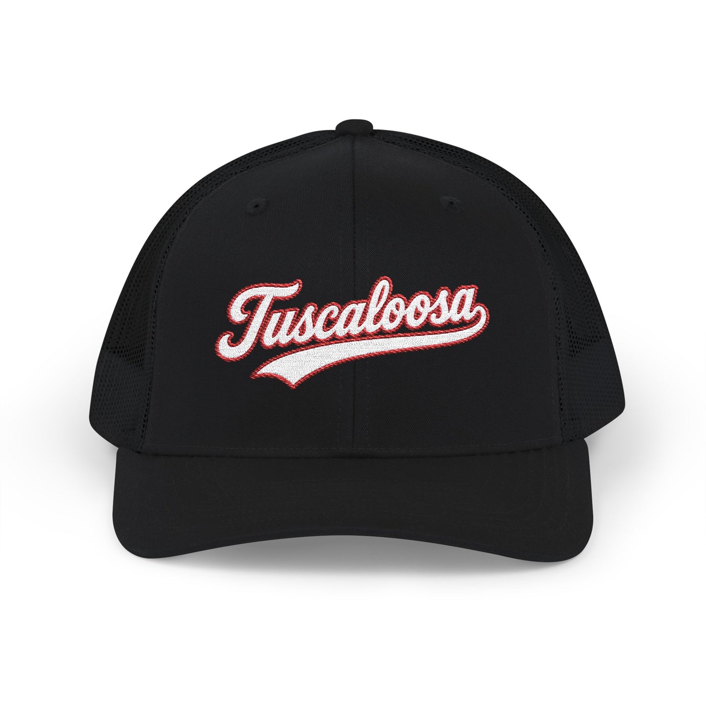 Tuscaloosa white script retro embroidered trucker cap – 318 Supply Co.