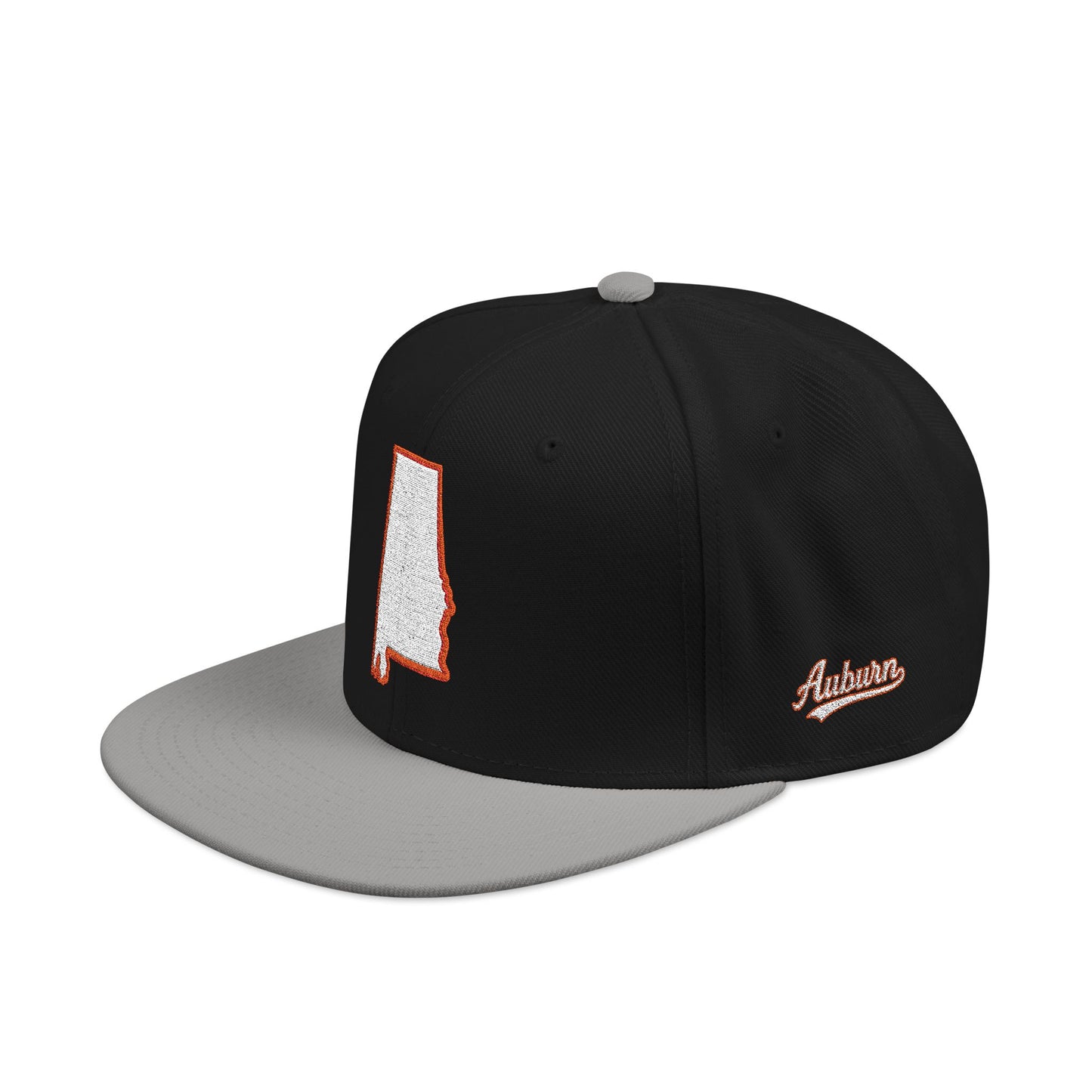 Alabama state outline white embroidered snapback hat – 318 Supply Co.