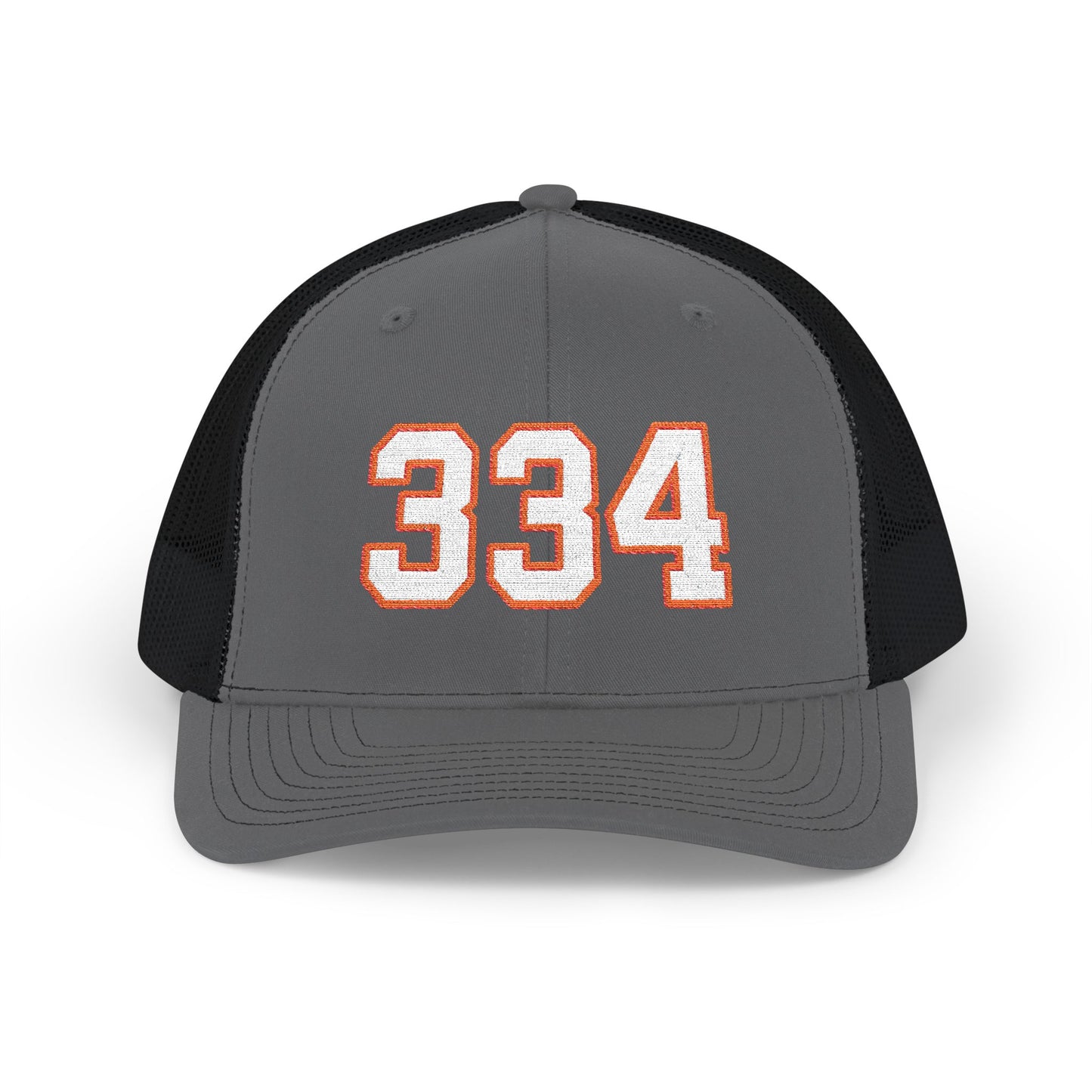 334 white embroidered mesh trucker snapback hat – 318 Supply Co.