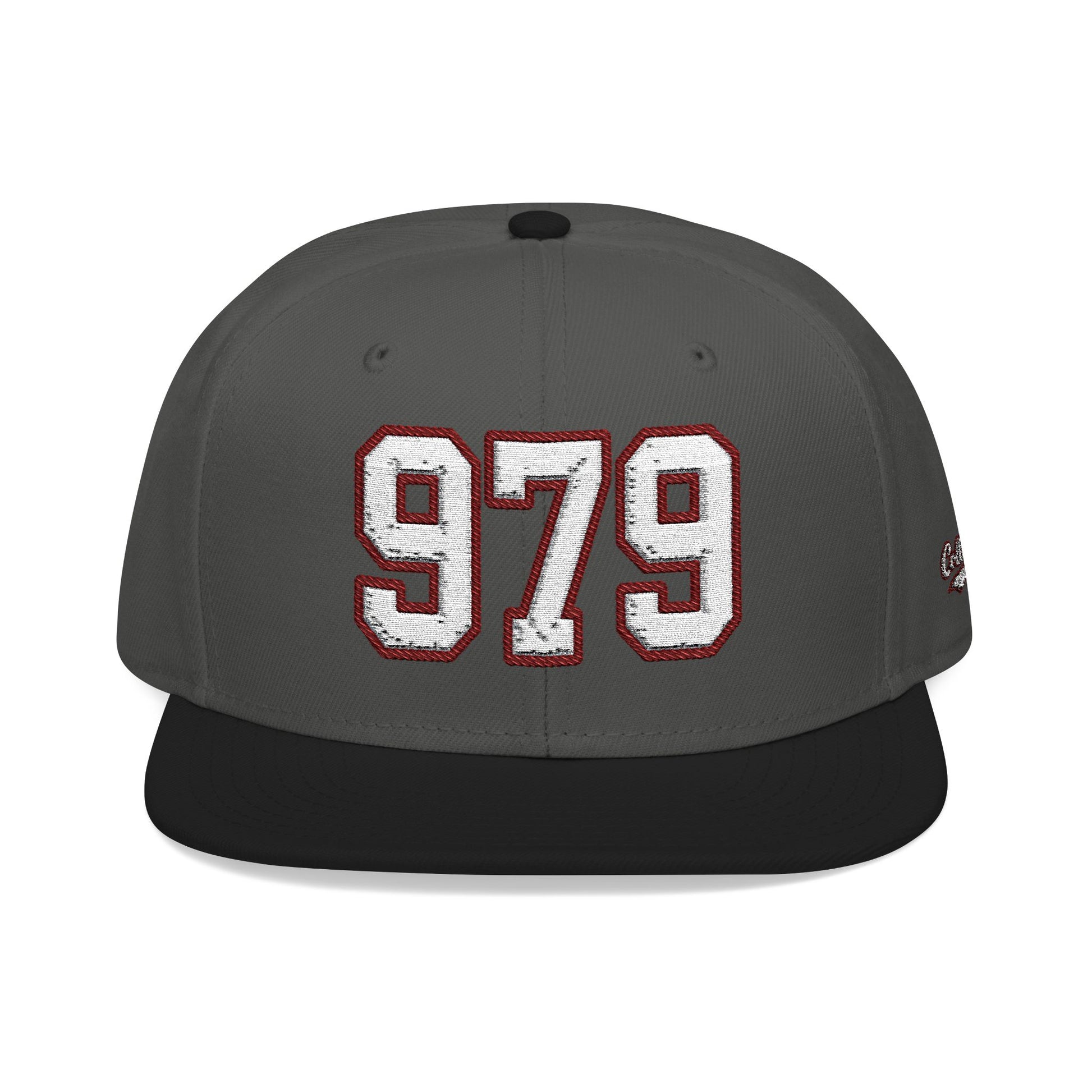 979 white embroidered snapback hat vintage varsity style – 318 Supply Co.