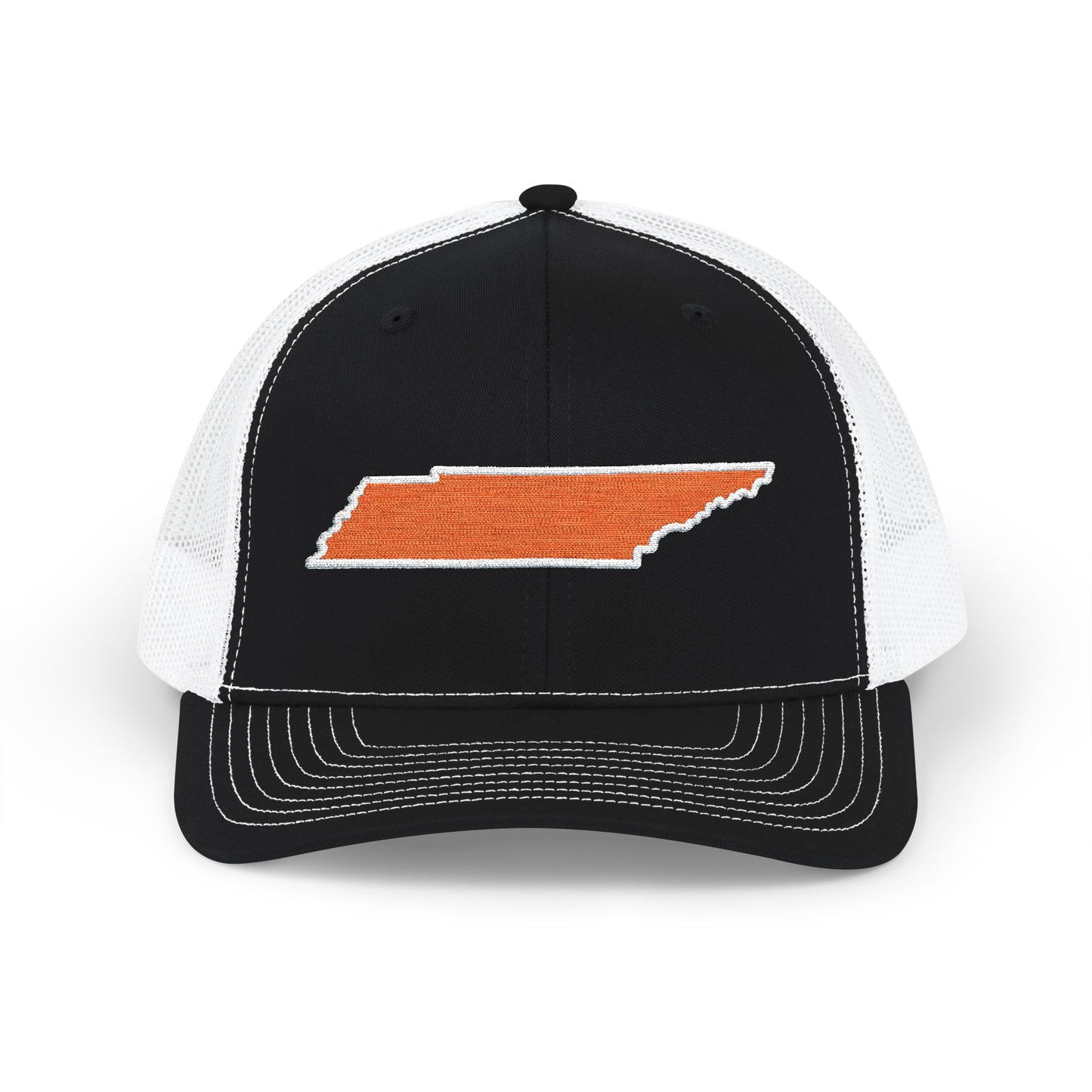 Orange Tennessee Outline Trucker Cap — Distressed State Hat
