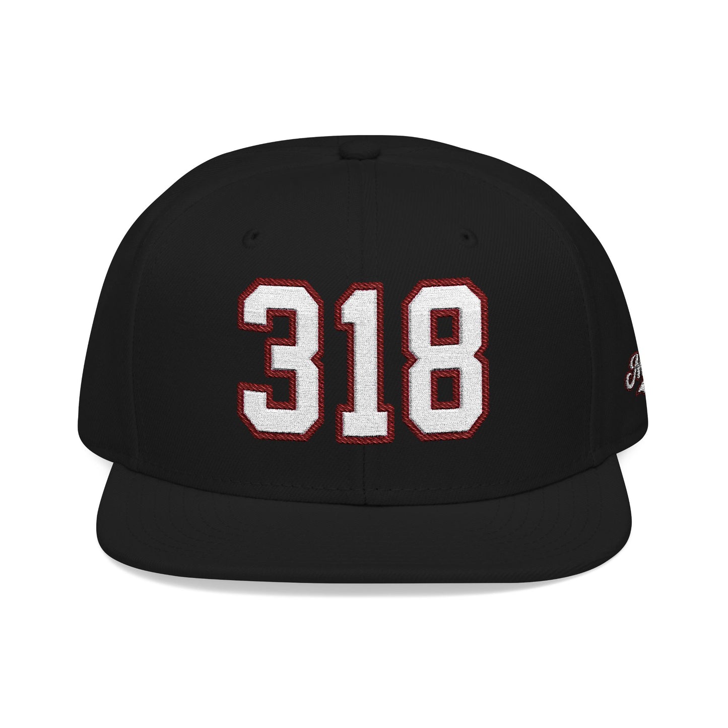 318 white embroidered snapback hat vintage varsity style – 318 Supply Co.