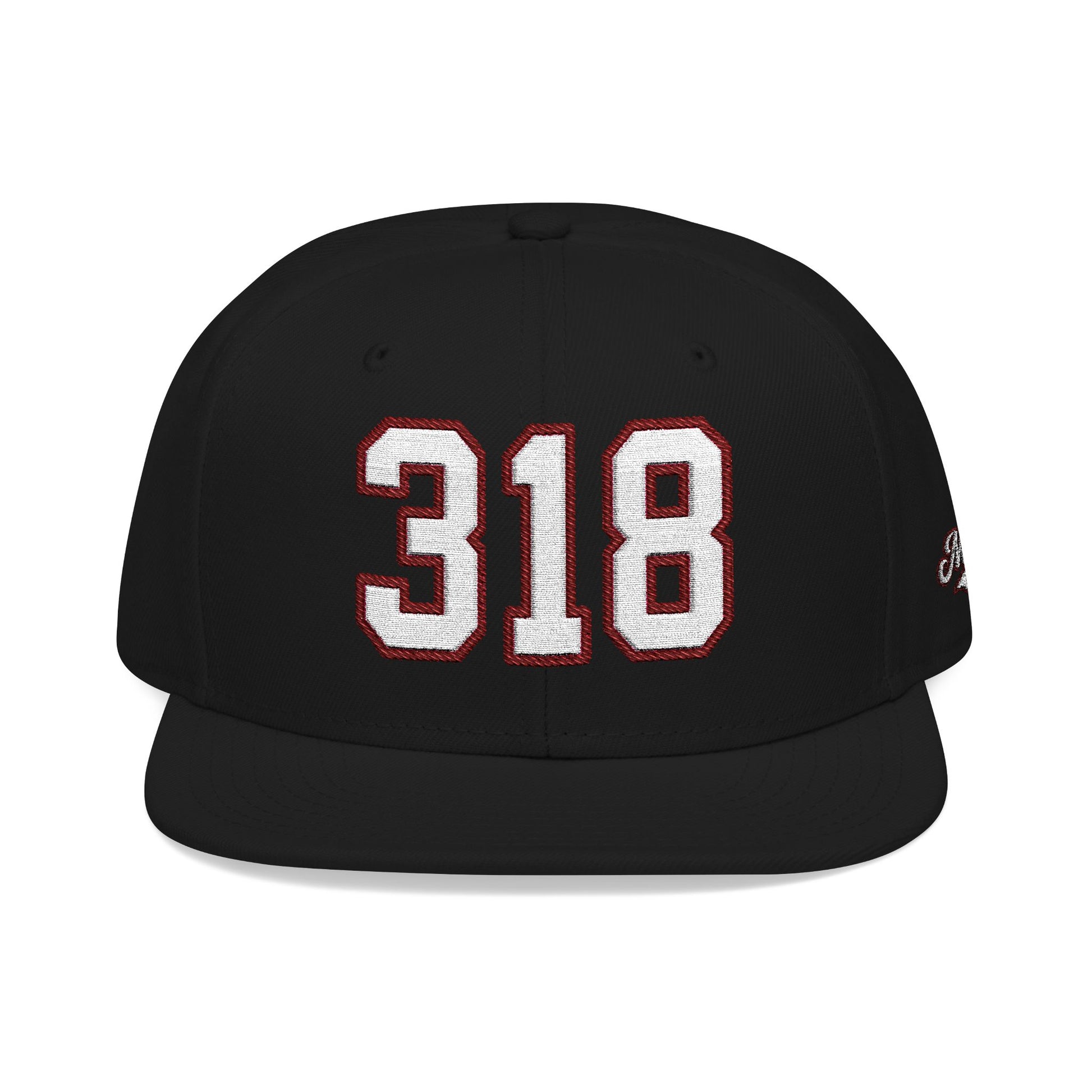 318 white embroidered snapback hat vintage varsity style – 318 Supply Co.