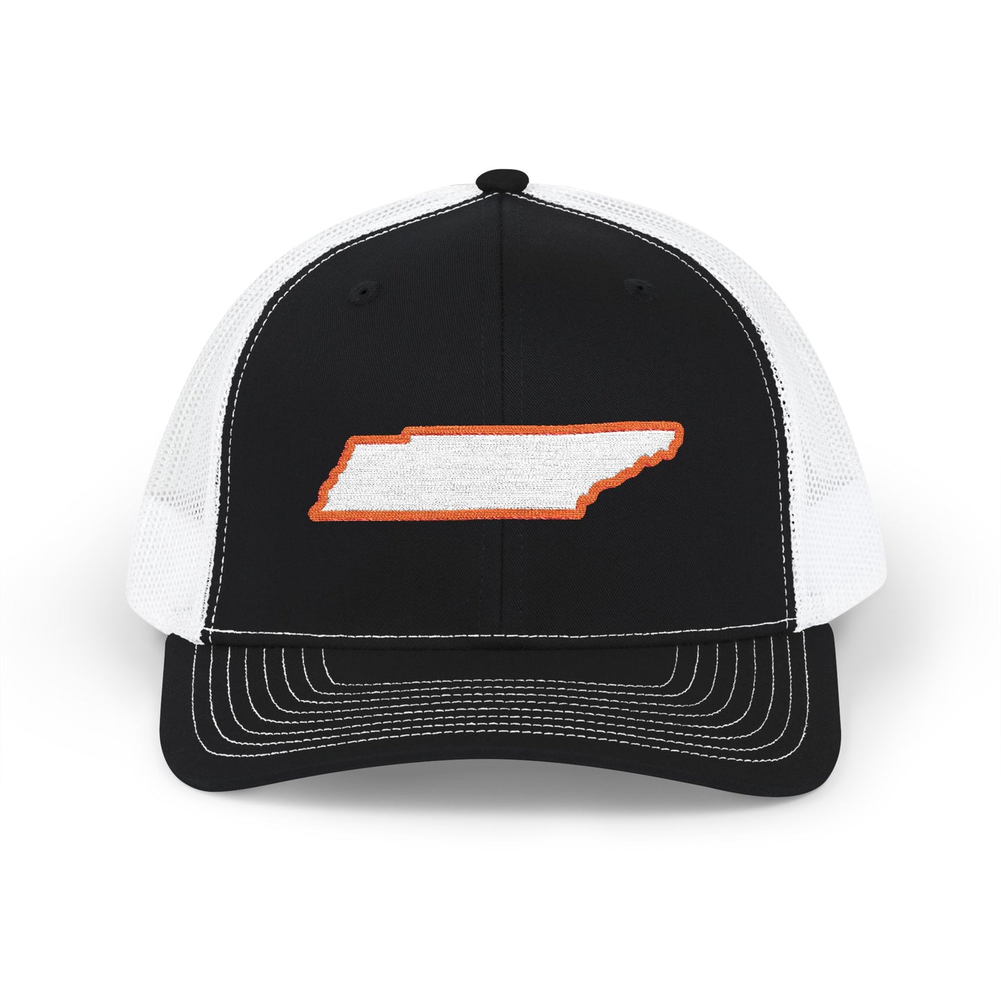 Tennessee outline distressed trucker cap white embroidered – 318 Supply Co.
