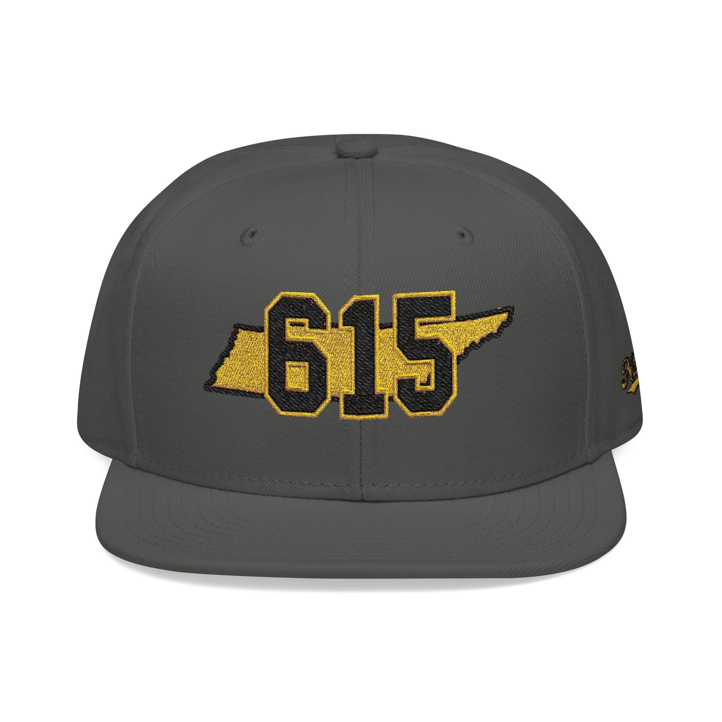 Tennessee Snapback Hat — Gold Embroidered State Outline Cap