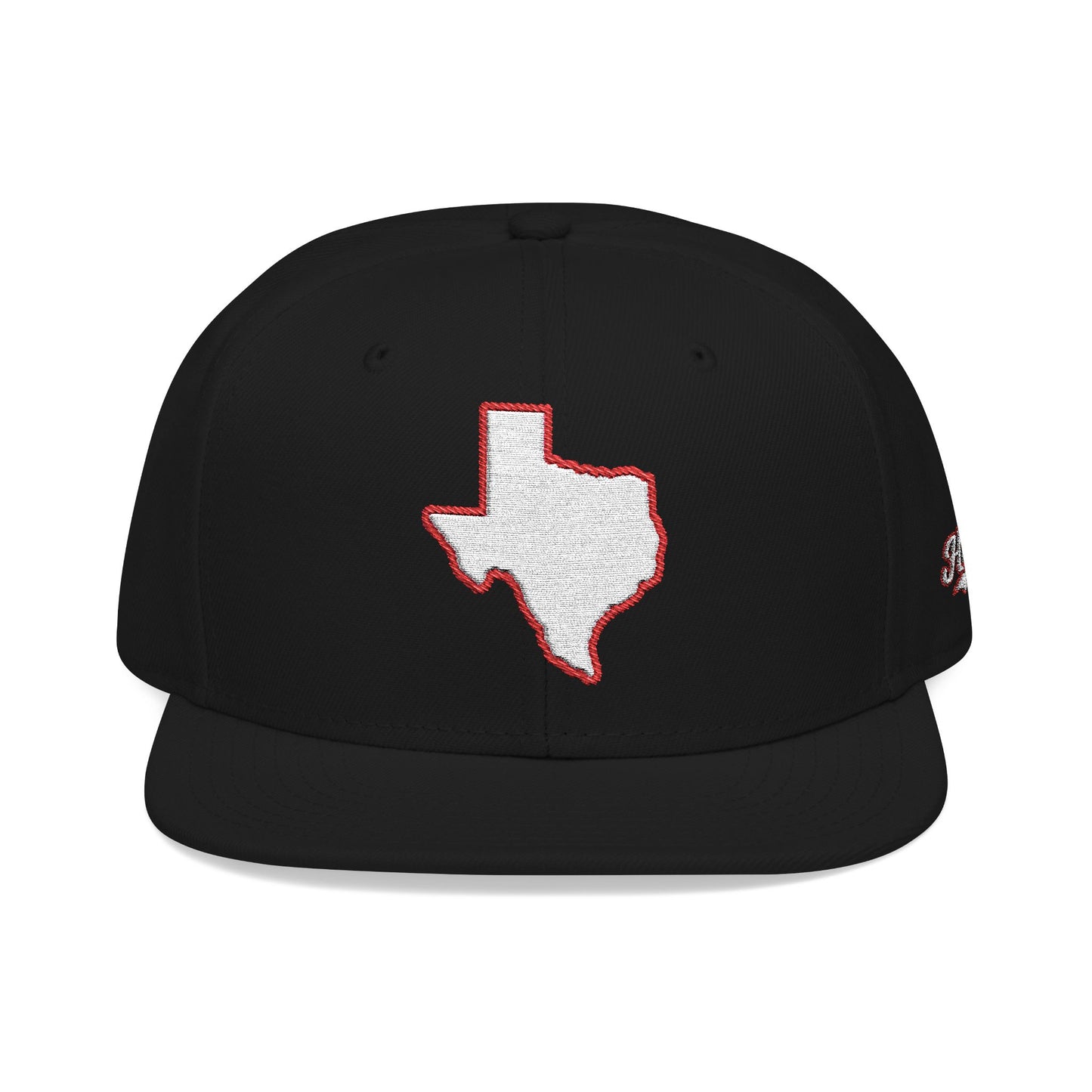 Texas state outline white embroidered snapback hat – 318 Supply Co.