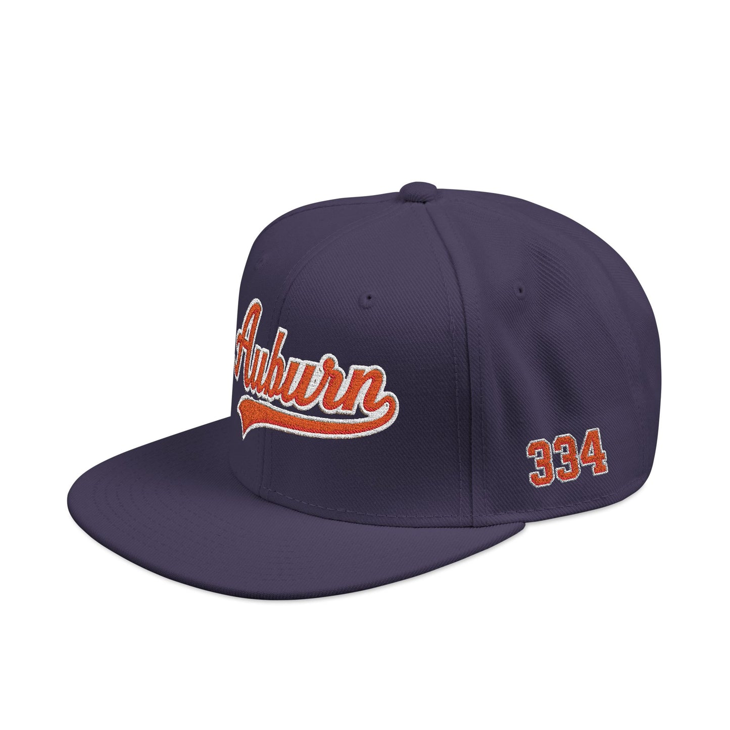 Navy Blue cap with orange 'Auburn' and '334' on a white background