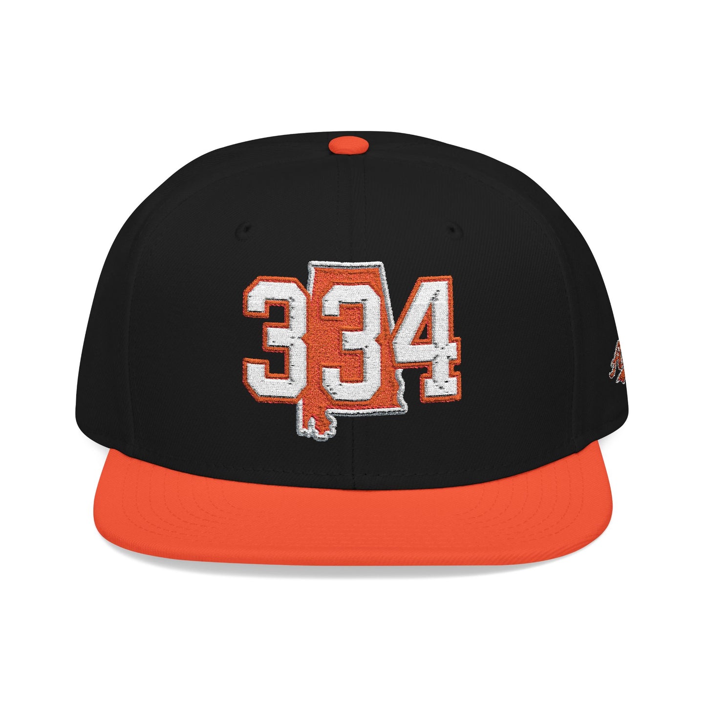 Alabama Snapback Hat — Orange Embroidered State Outline Cap