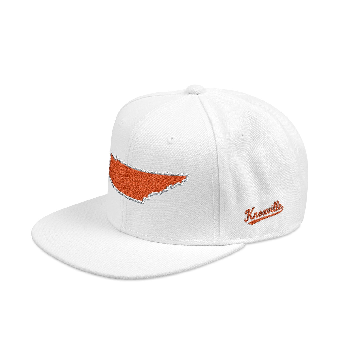 White cap with orange Tennessee on a white background