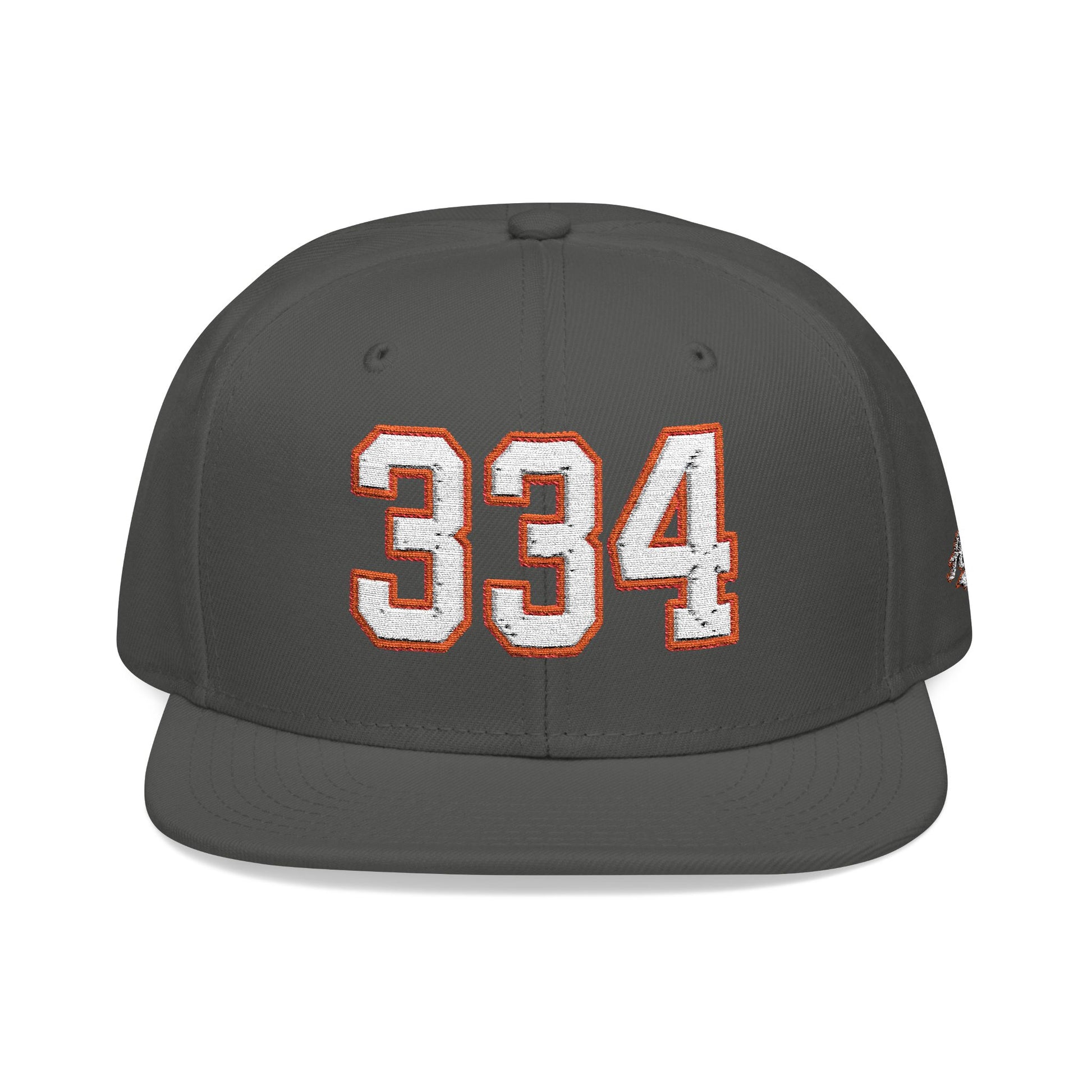 334 white embroidered snapback hat vintage varsity style – 318 Supply Co.