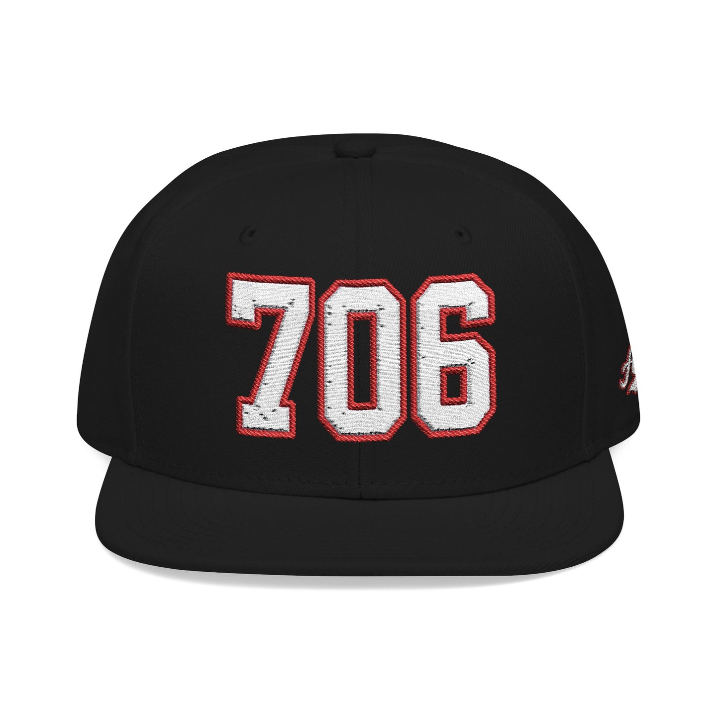 706 white embroidered snapback hat vintage varsity style – 318 Supply Co.