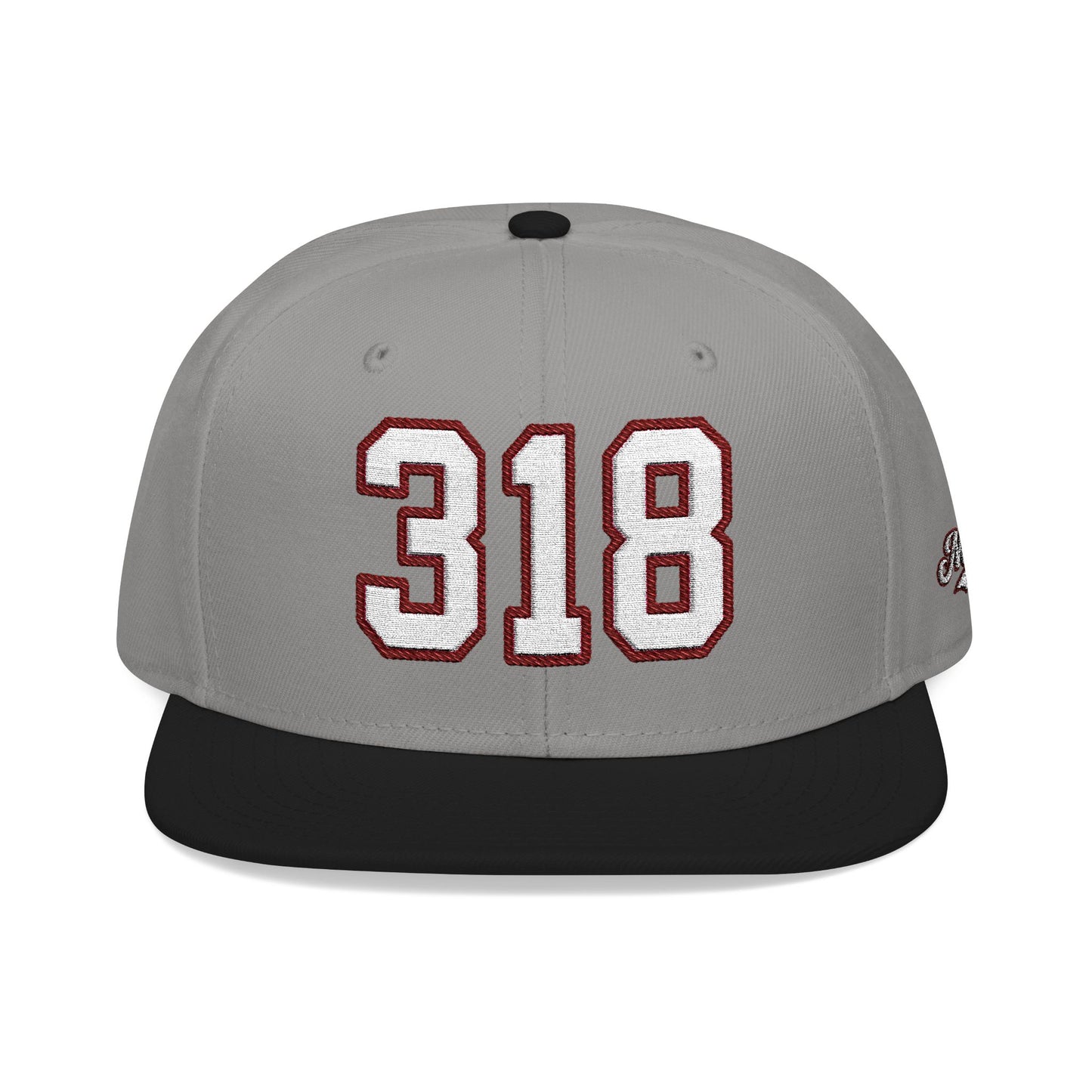 318 white embroidered snapback hat vintage varsity style – 318 Supply Co.