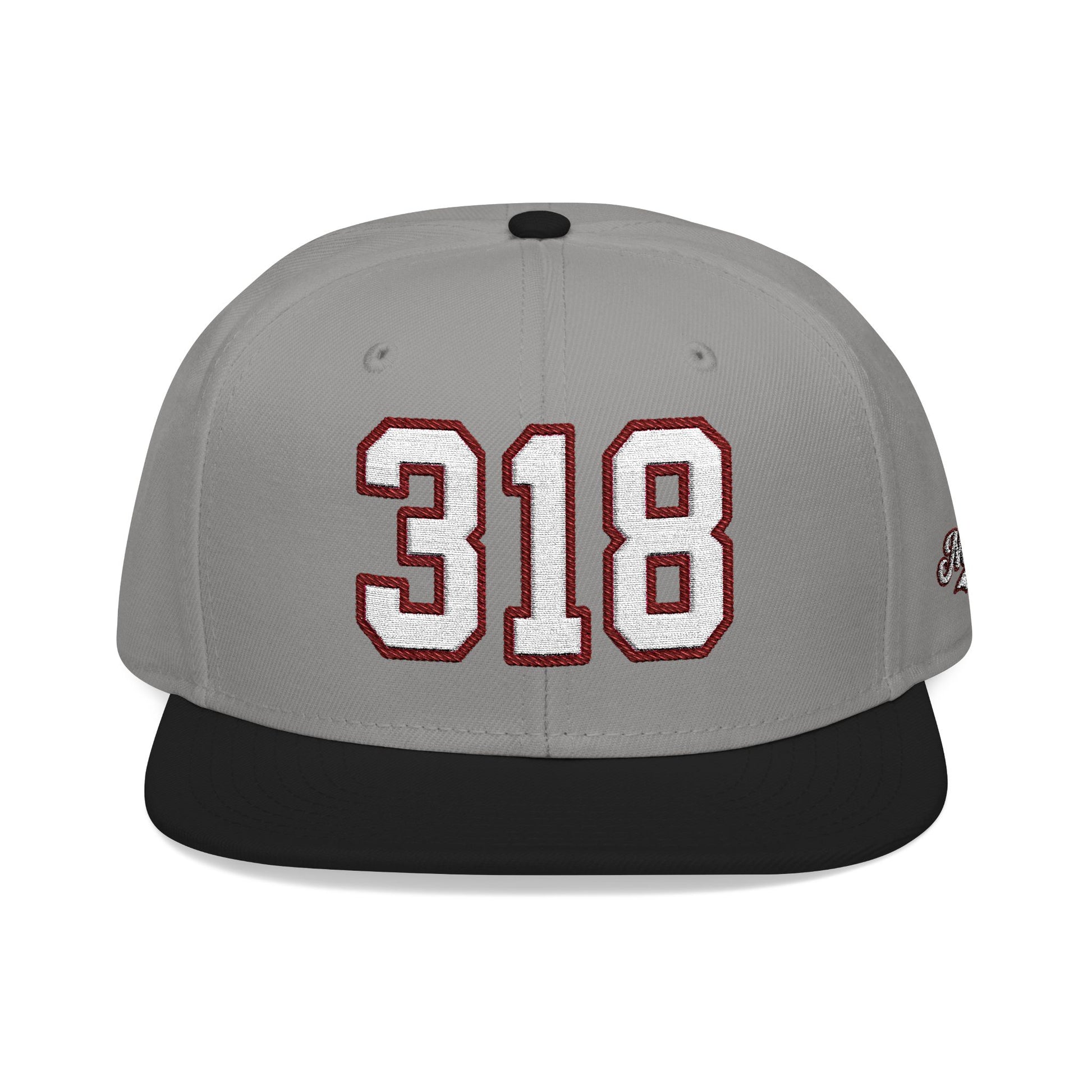318 white embroidered snapback hat vintage varsity style – 318 Supply Co.