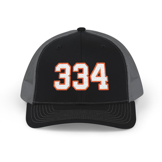 334 white embroidered mesh trucker snapback hat – 318 Supply Co.