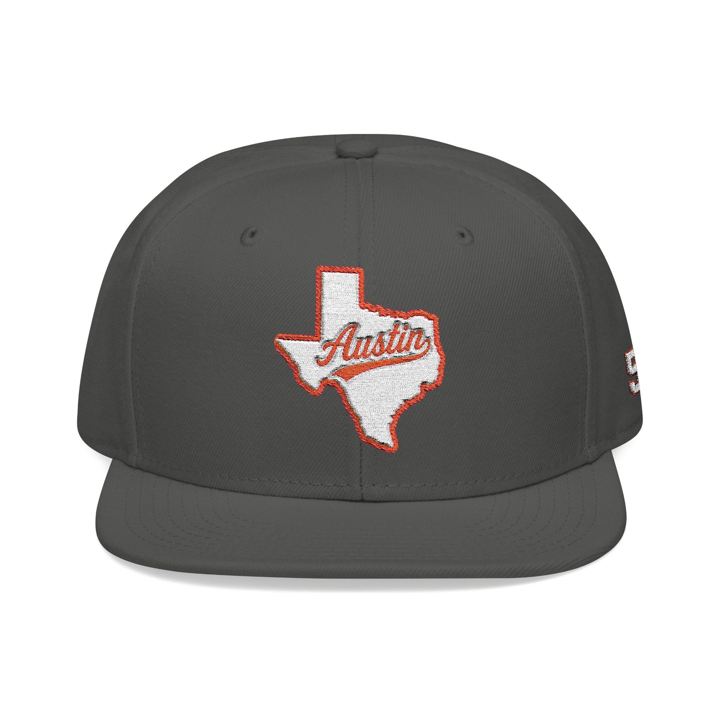 Texas Outline Snapback Hat with 512 Embroidery — Austin Pride Baseball Cap