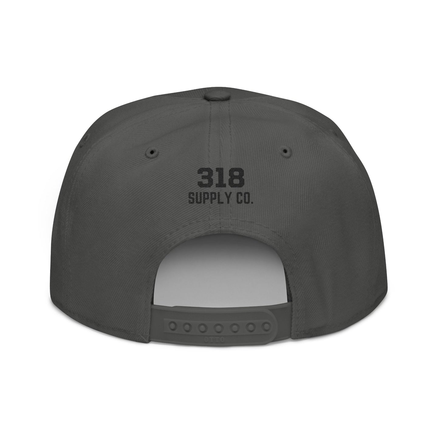 Monroe white script embroidered snapback hat with 318 side stitch – 318 Supply Co.