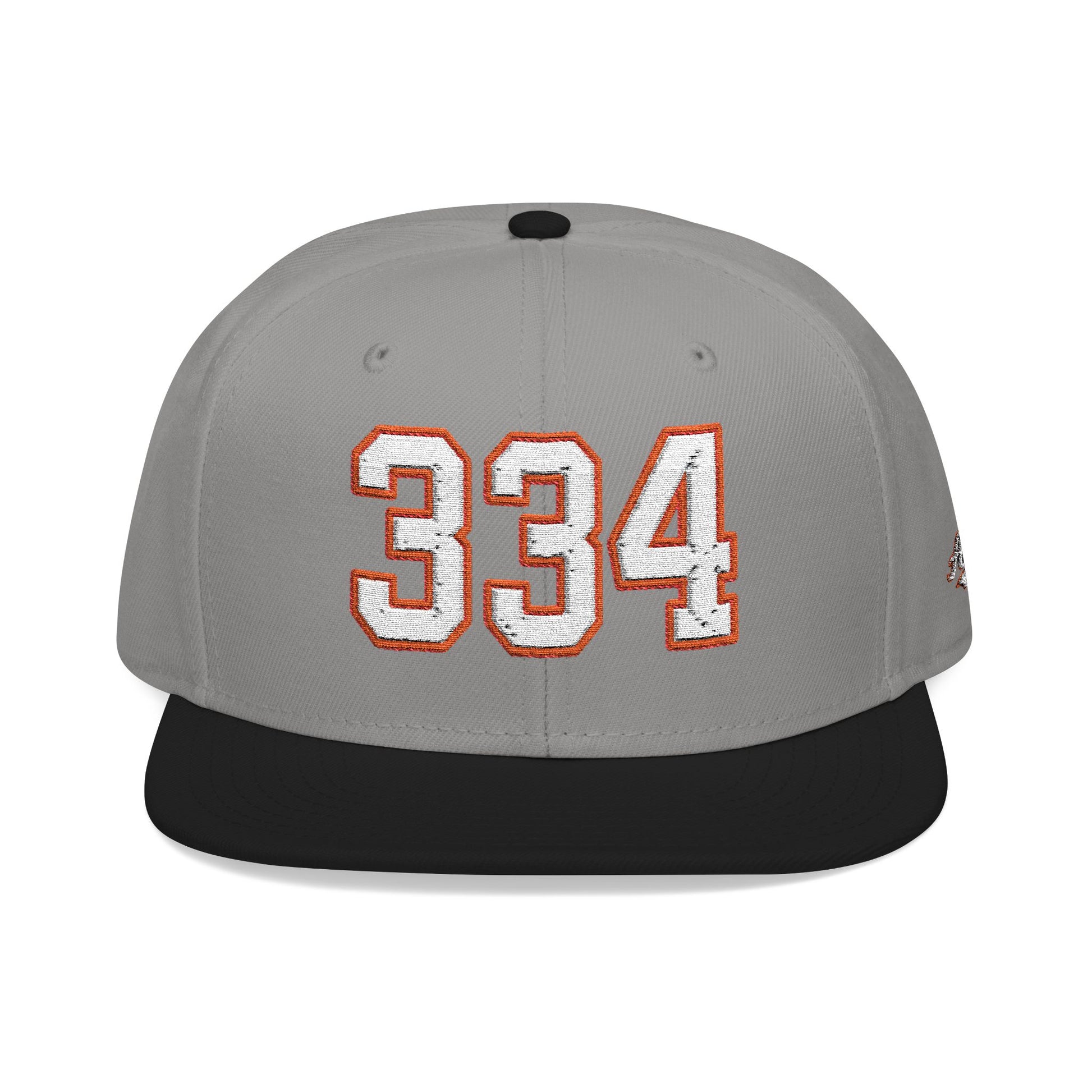334 white embroidered snapback hat vintage varsity style – 318 Supply Co.
