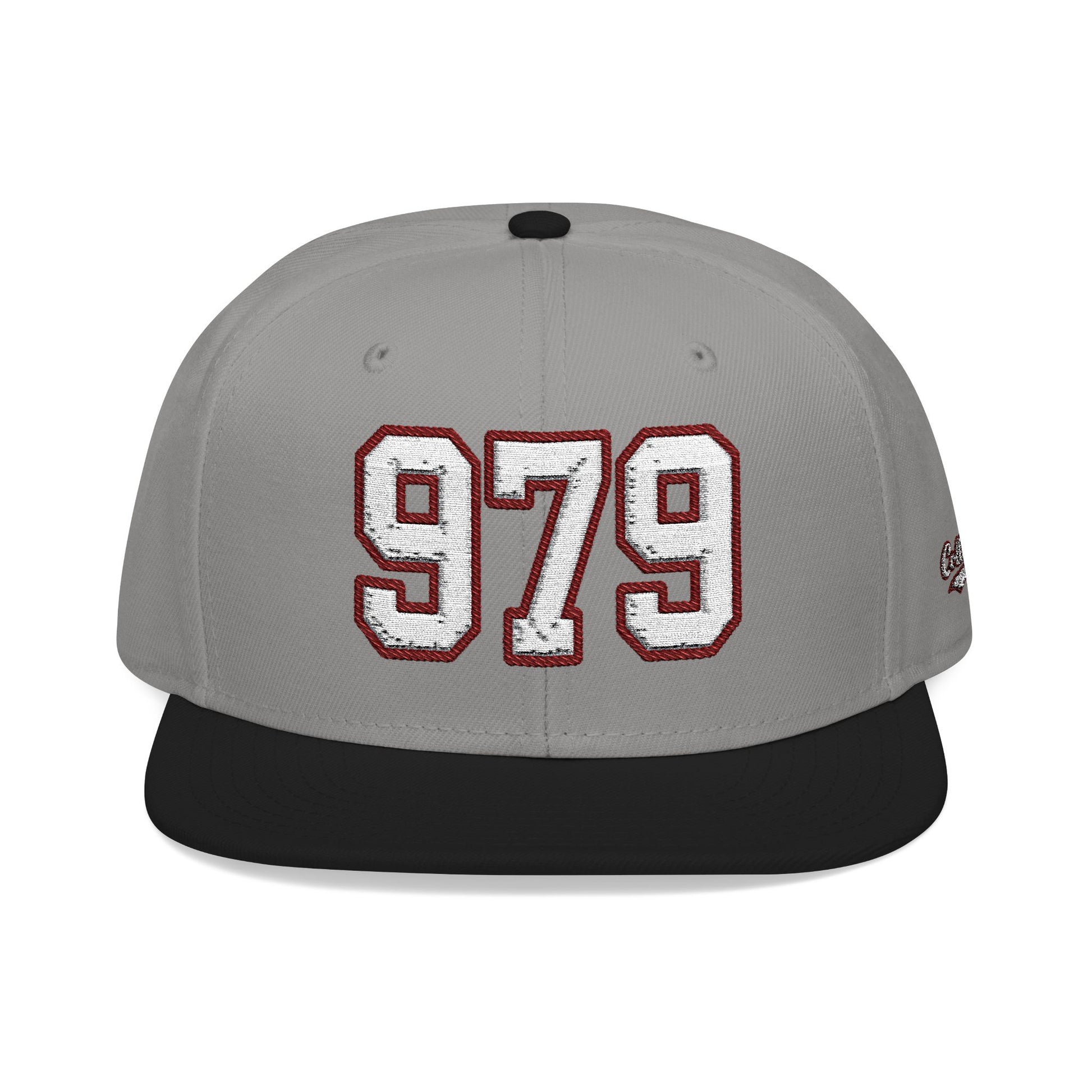 979 white embroidered snapback hat vintage varsity style – 318 Supply Co.