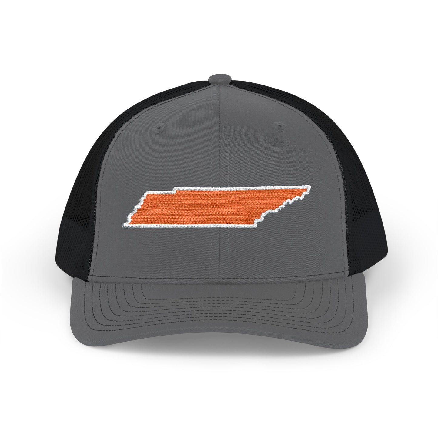 Orange Tennessee Outline Trucker Cap — Distressed State Hat