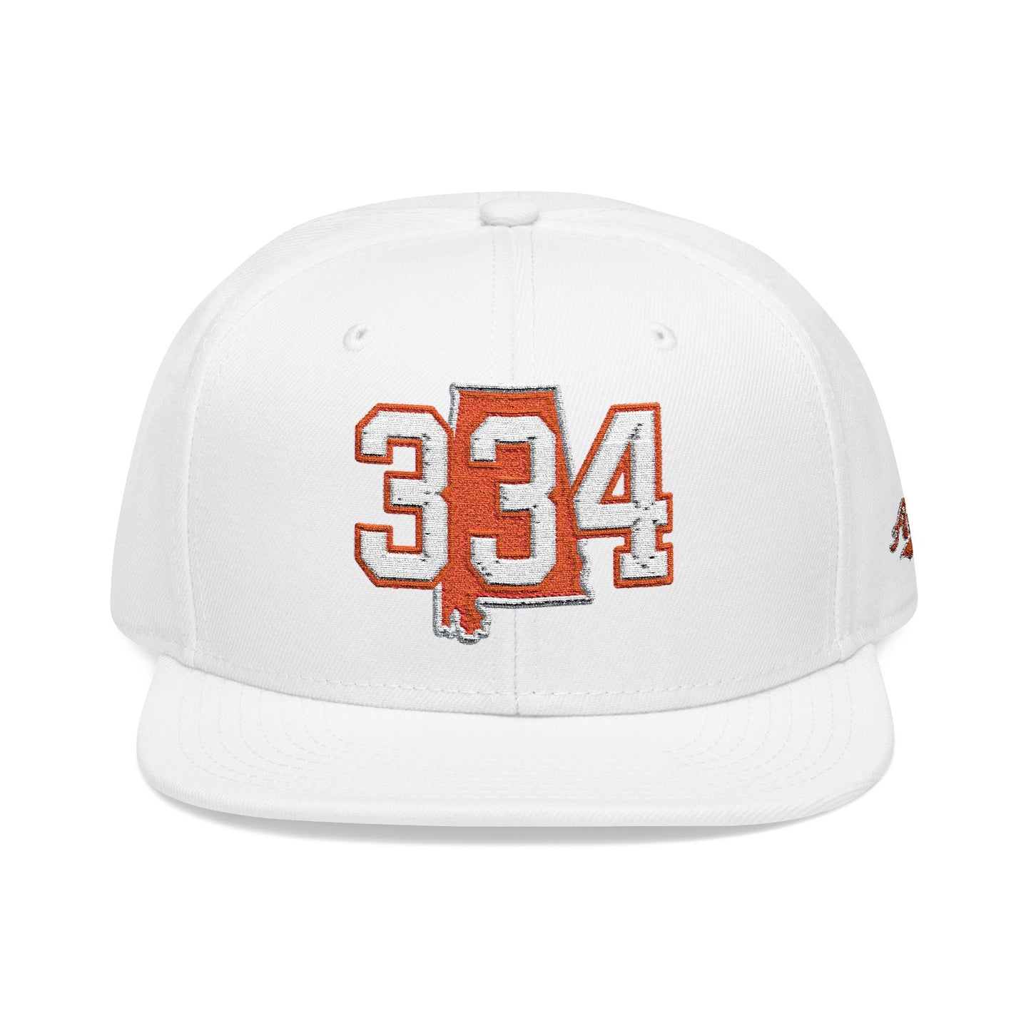 Alabama Snapback Hat — Orange Embroidered State Outline Cap