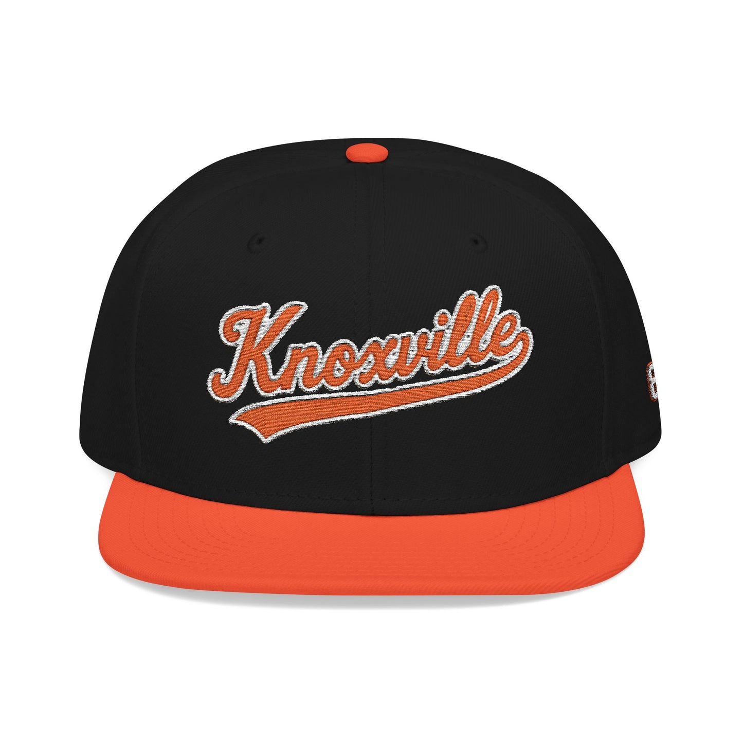 Black and orange cap with 'Knoxville' text on a white background