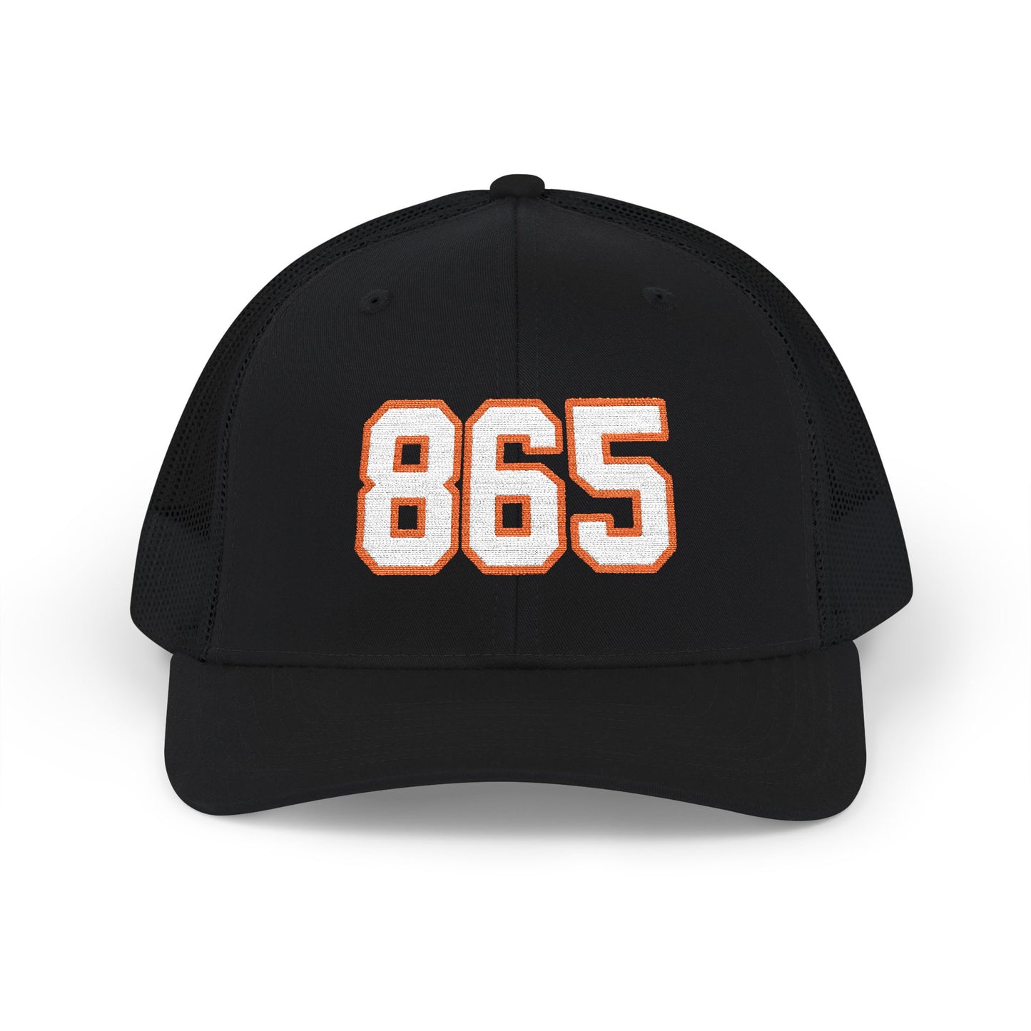 865 white embroidered mesh trucker snapback hat – 318 Supply Co.
