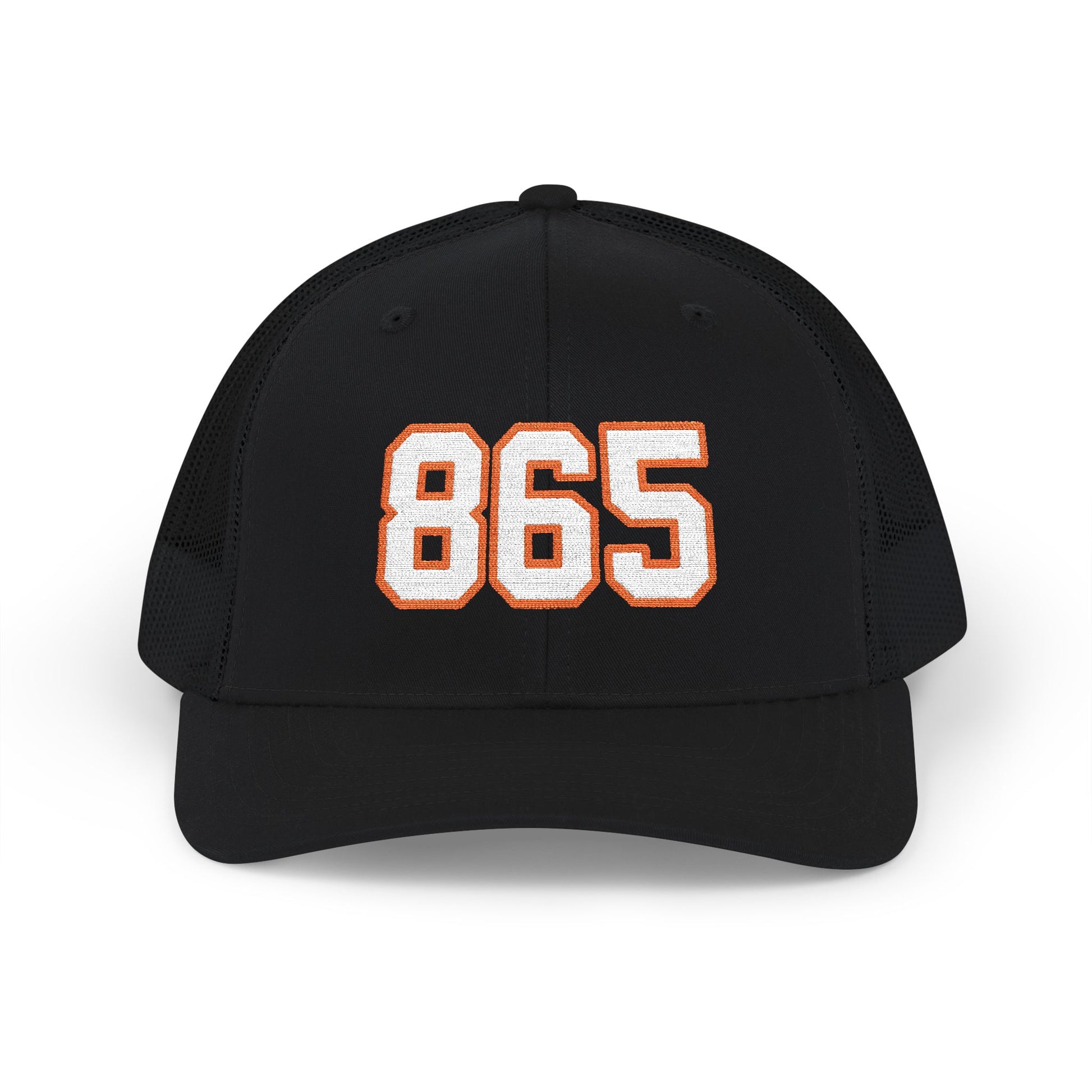 865 white embroidered mesh trucker snapback hat – 318 Supply Co.