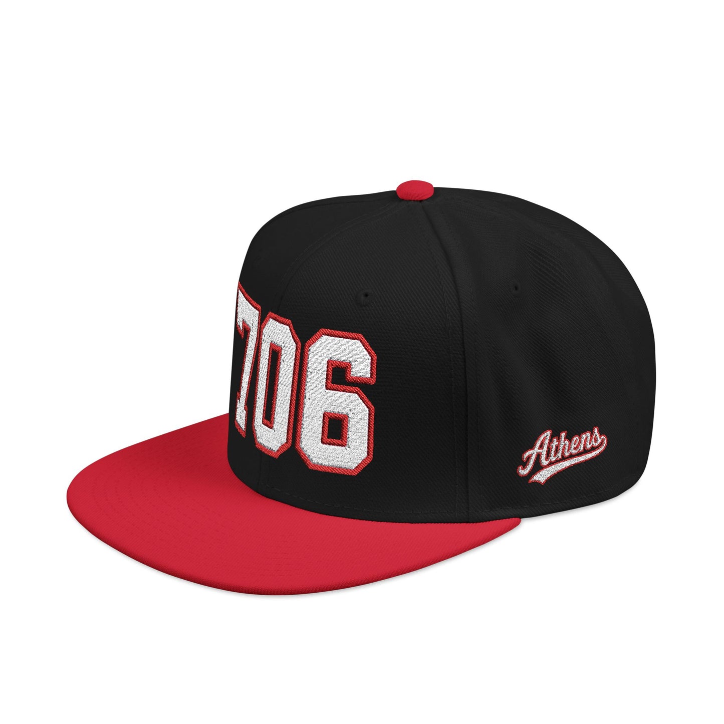 706 white embroidered snapback hat vintage varsity style – 318 Supply Co.