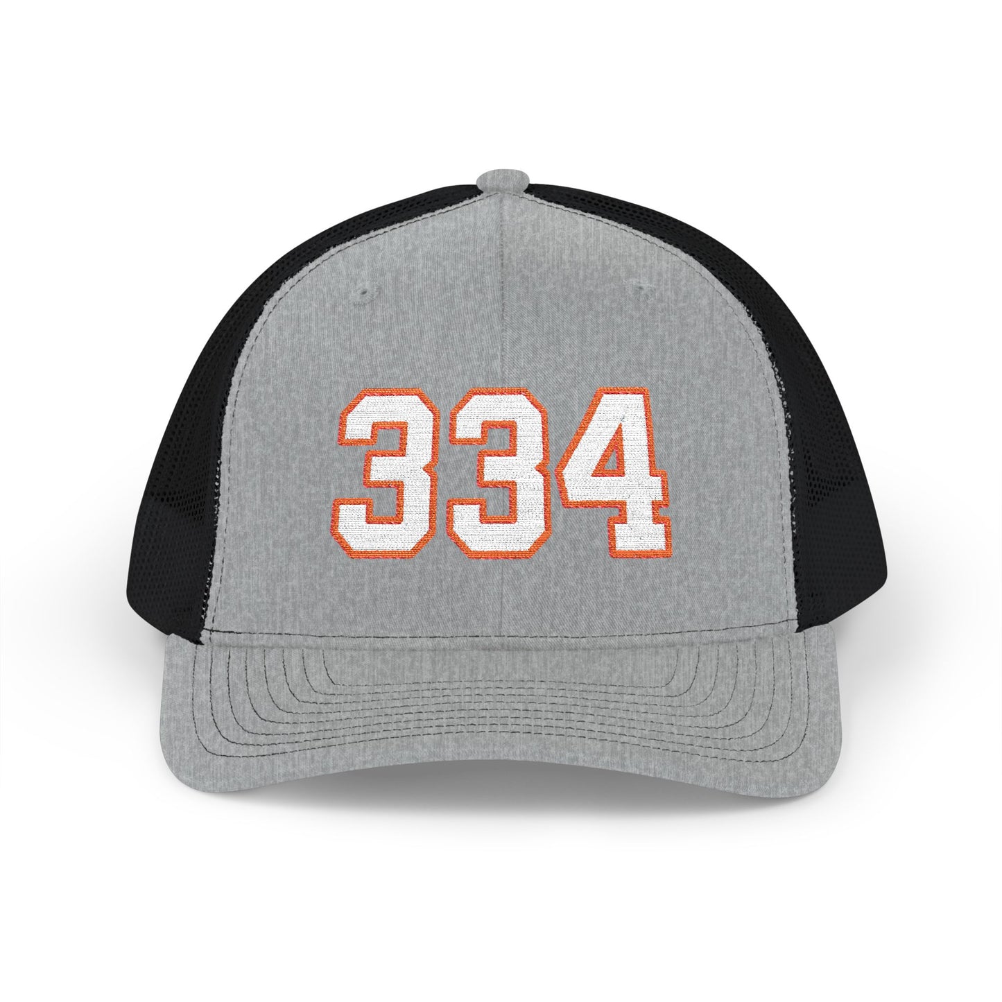 334 white embroidered mesh trucker snapback hat – 318 Supply Co.