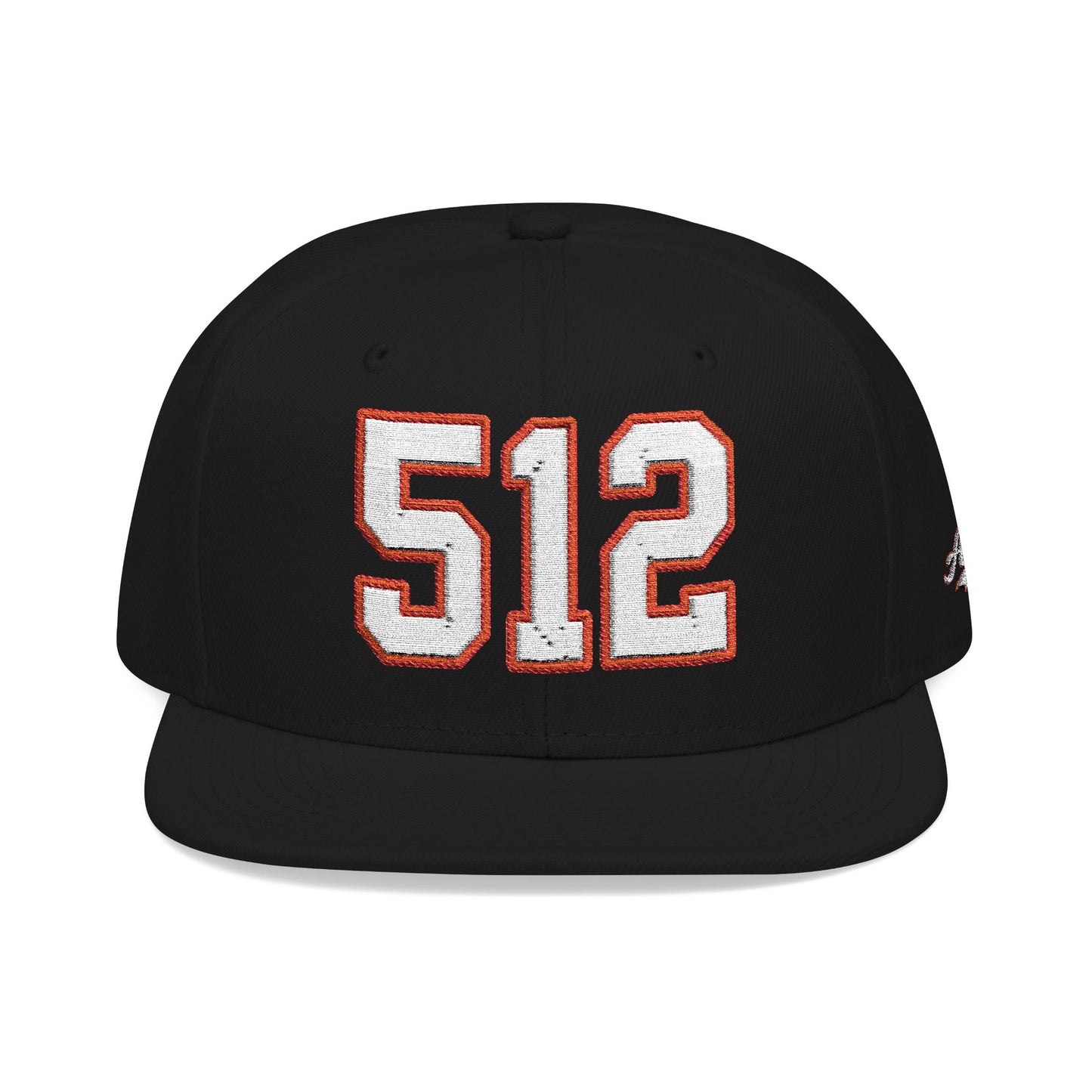 512 white embroidered snapback hat vintage varsity style – 318 Supply Co.
