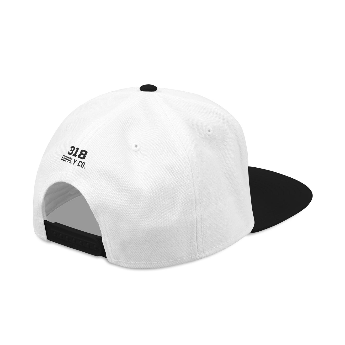 White and black cap on a white background