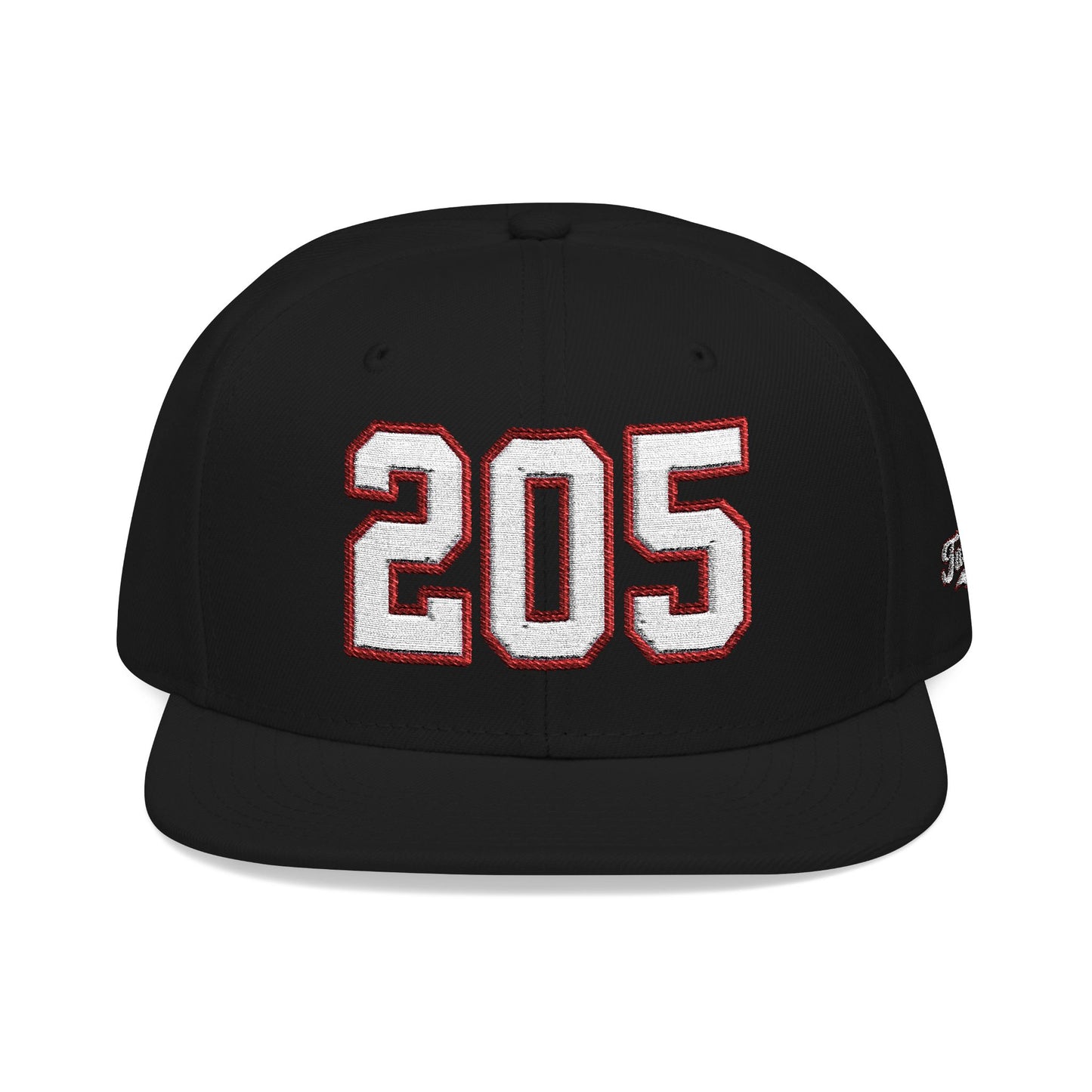 205 white embroidered snapback hat vintage varsity style – 318 Supply Co.