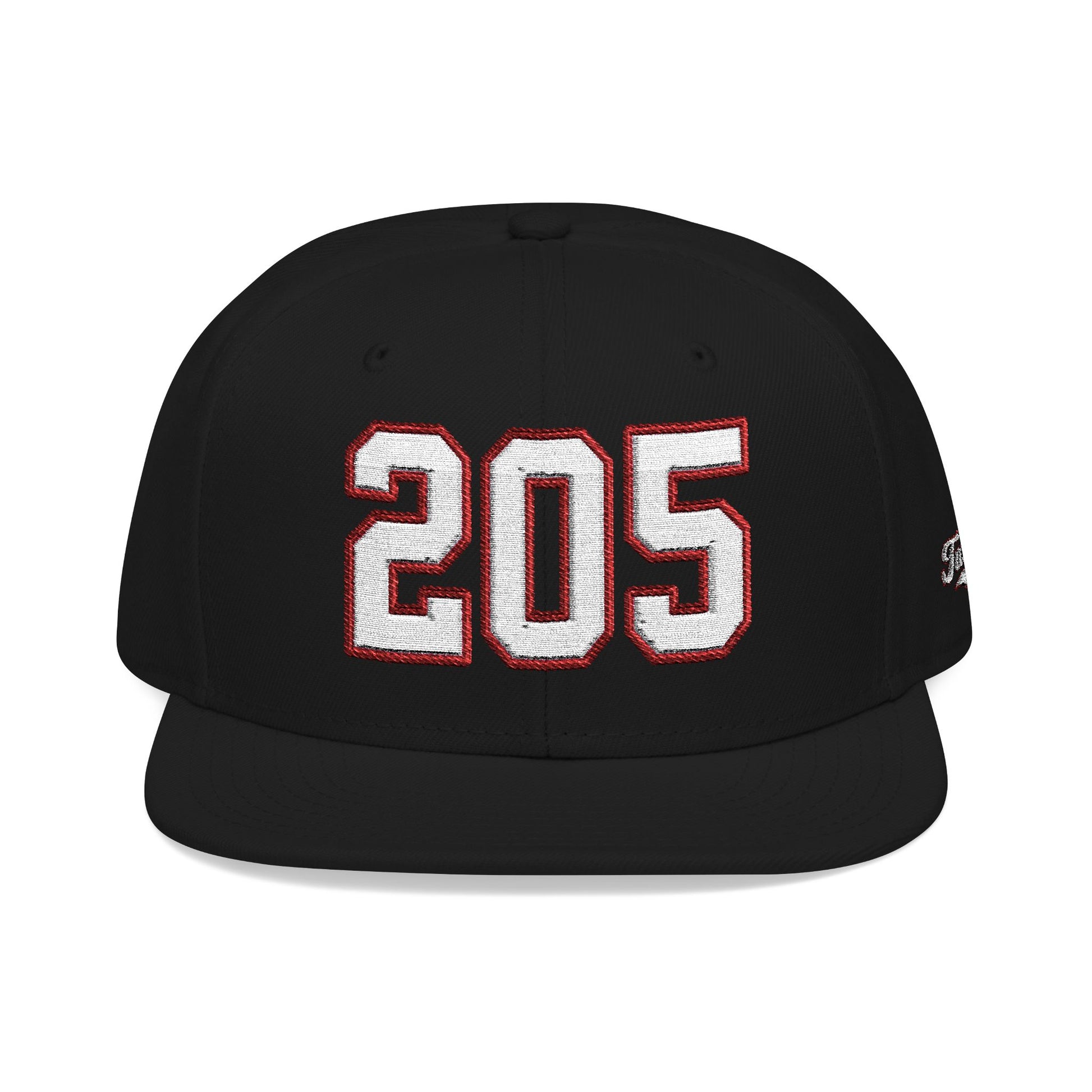 205 white embroidered snapback hat vintage varsity style – 318 Supply Co.