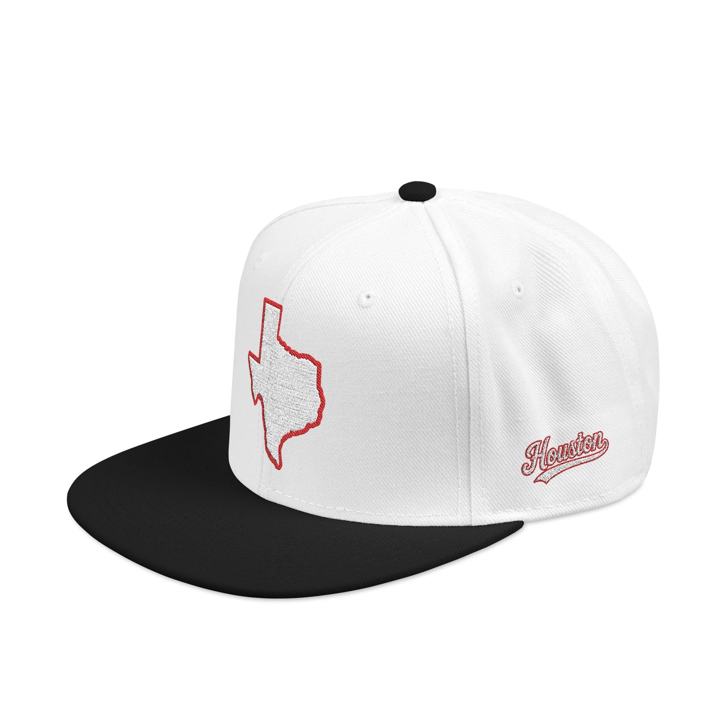 Texas state outline white embroidered snapback hat – 318 Supply Co.