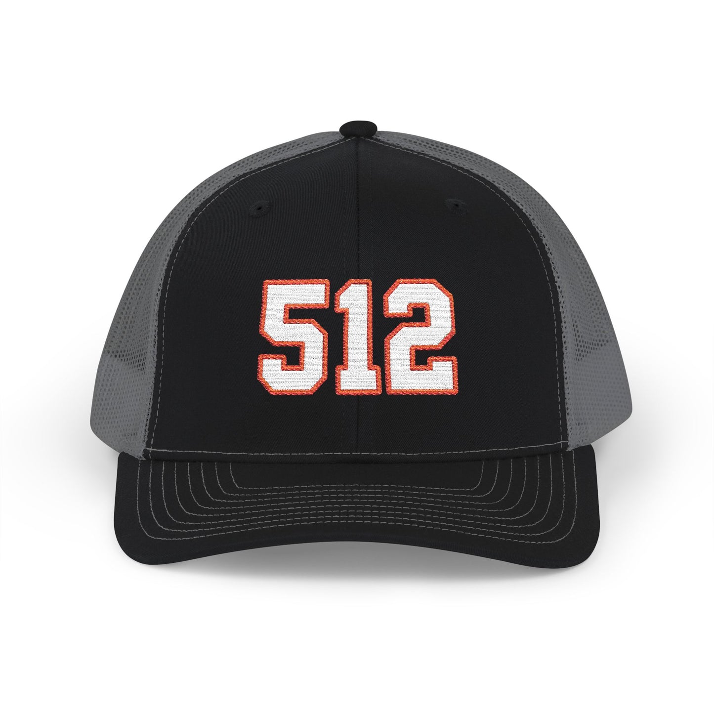 512 white embroidered mesh trucker snapback hat – 318 Supply Co.